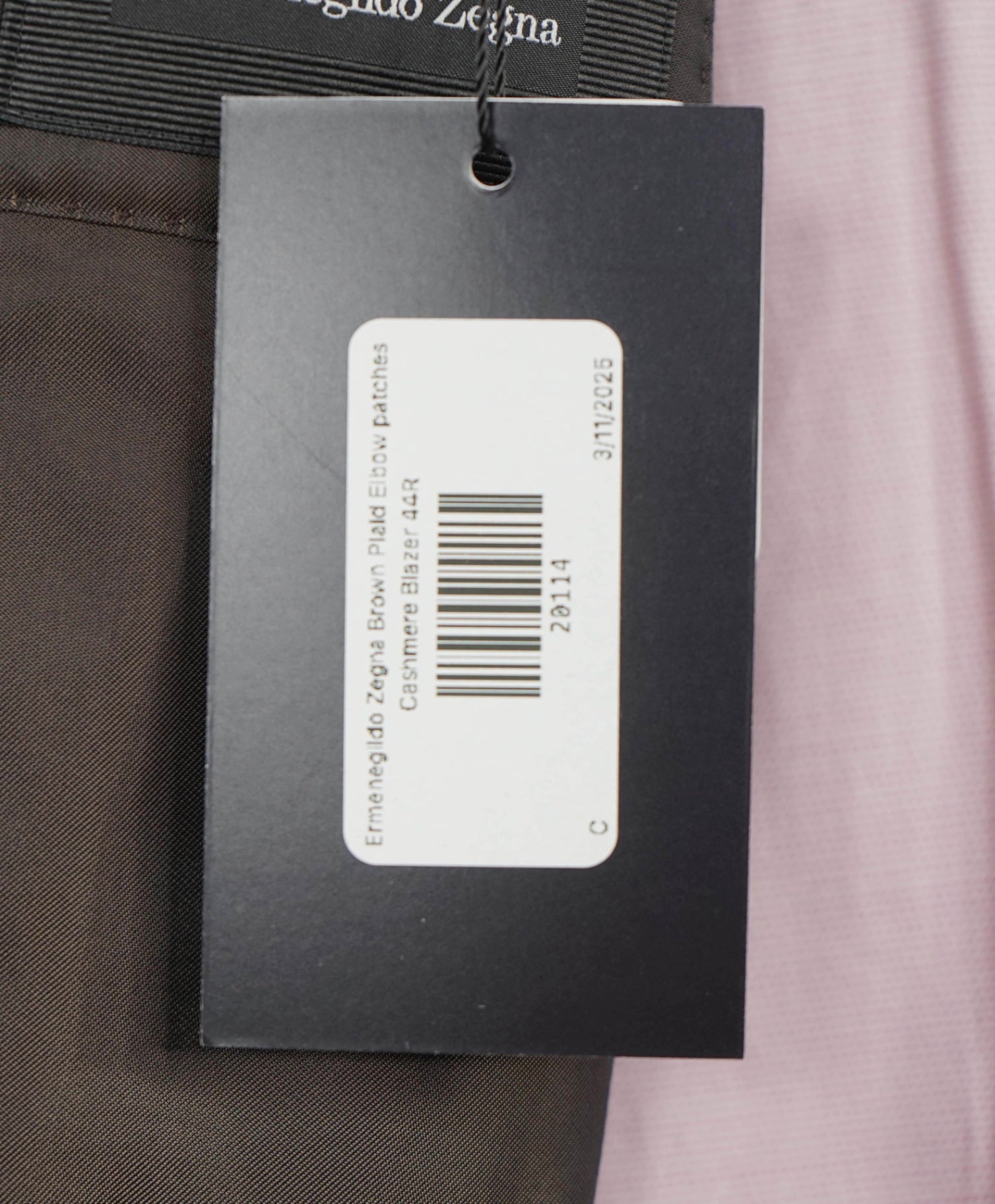 $3,995 Ermenegildo Zegna Brown Elbow Patch Cashmere Blazer 44R