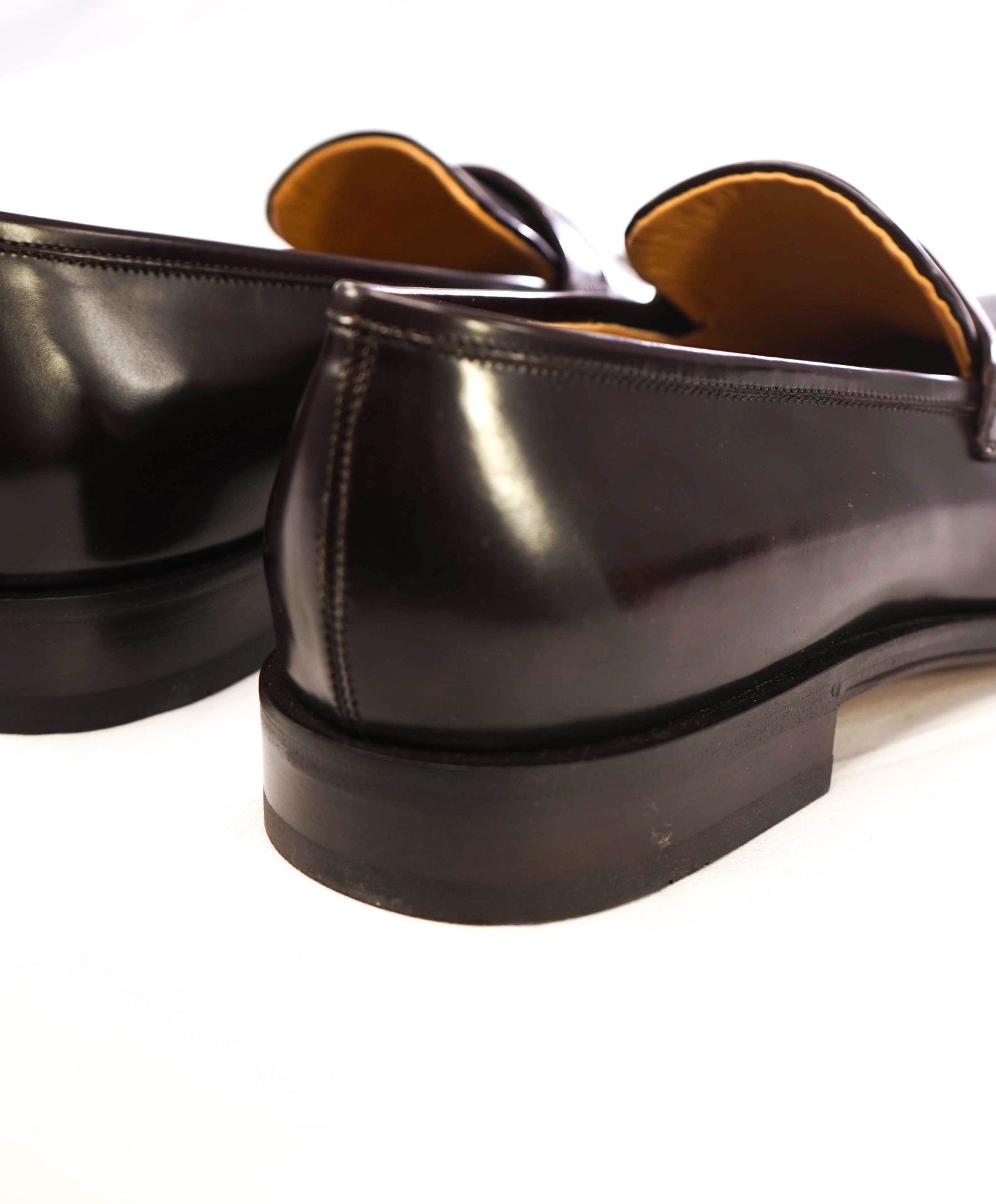 $930 Ferragamo "FELIPE" Brown MOC PENNY Loafers Leather 9 D