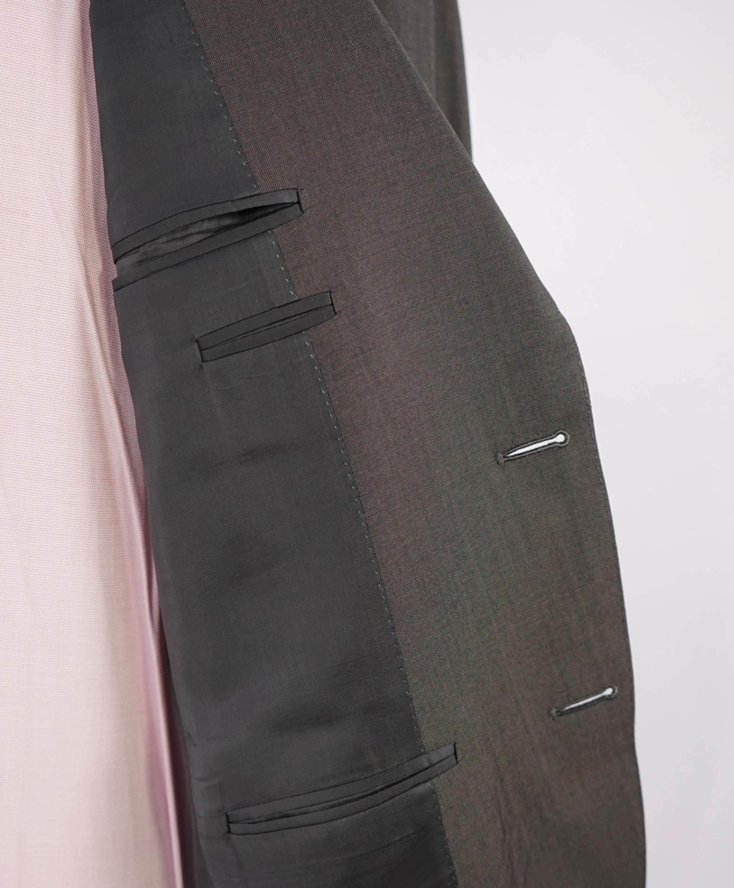 $1,495 Canali Solid Grey Wool 2-Btn Blazer 42R