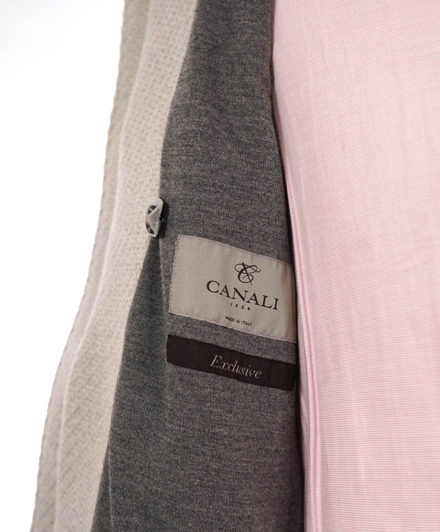 $2,850 Canali *EXCLUSIVE* Grey Wool/Linen Bomber Jacket 40R