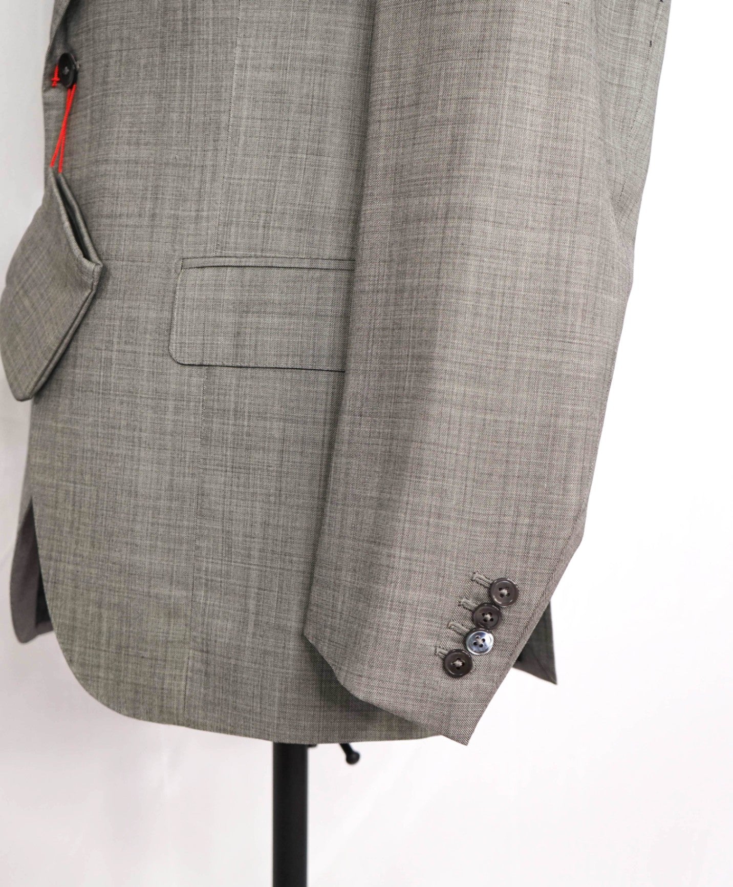 $4,750 ISAIA Grey Notch Lapel MTM Custom Wool Suit 44R