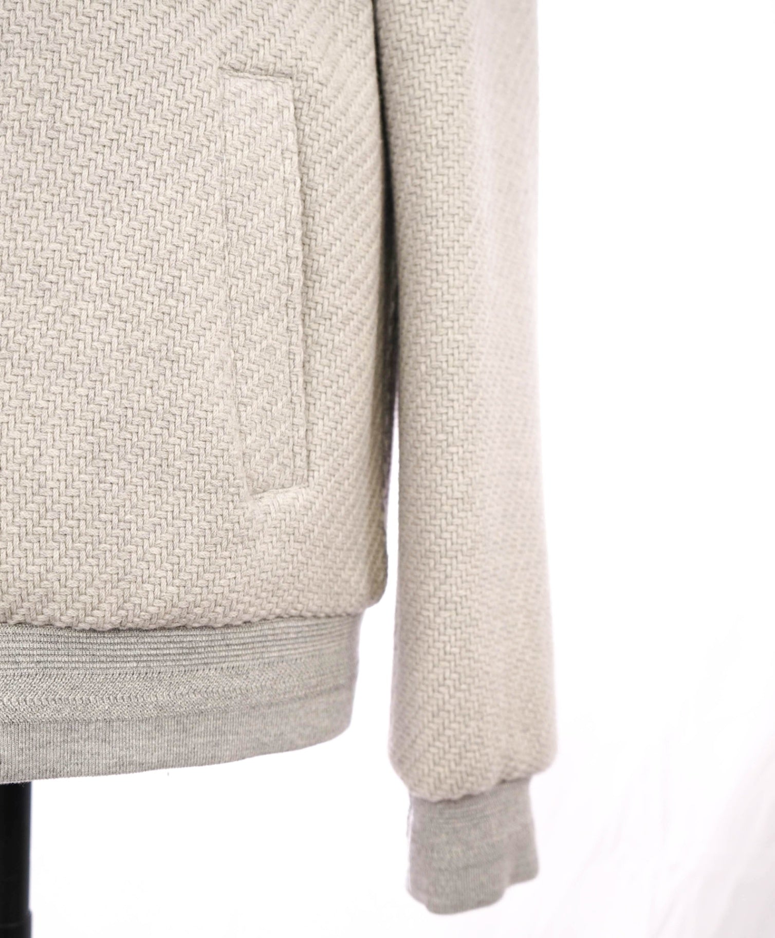 $2,850 Canali *EXCLUSIVE* Grey Wool/Linen Bomber Jacket 40R