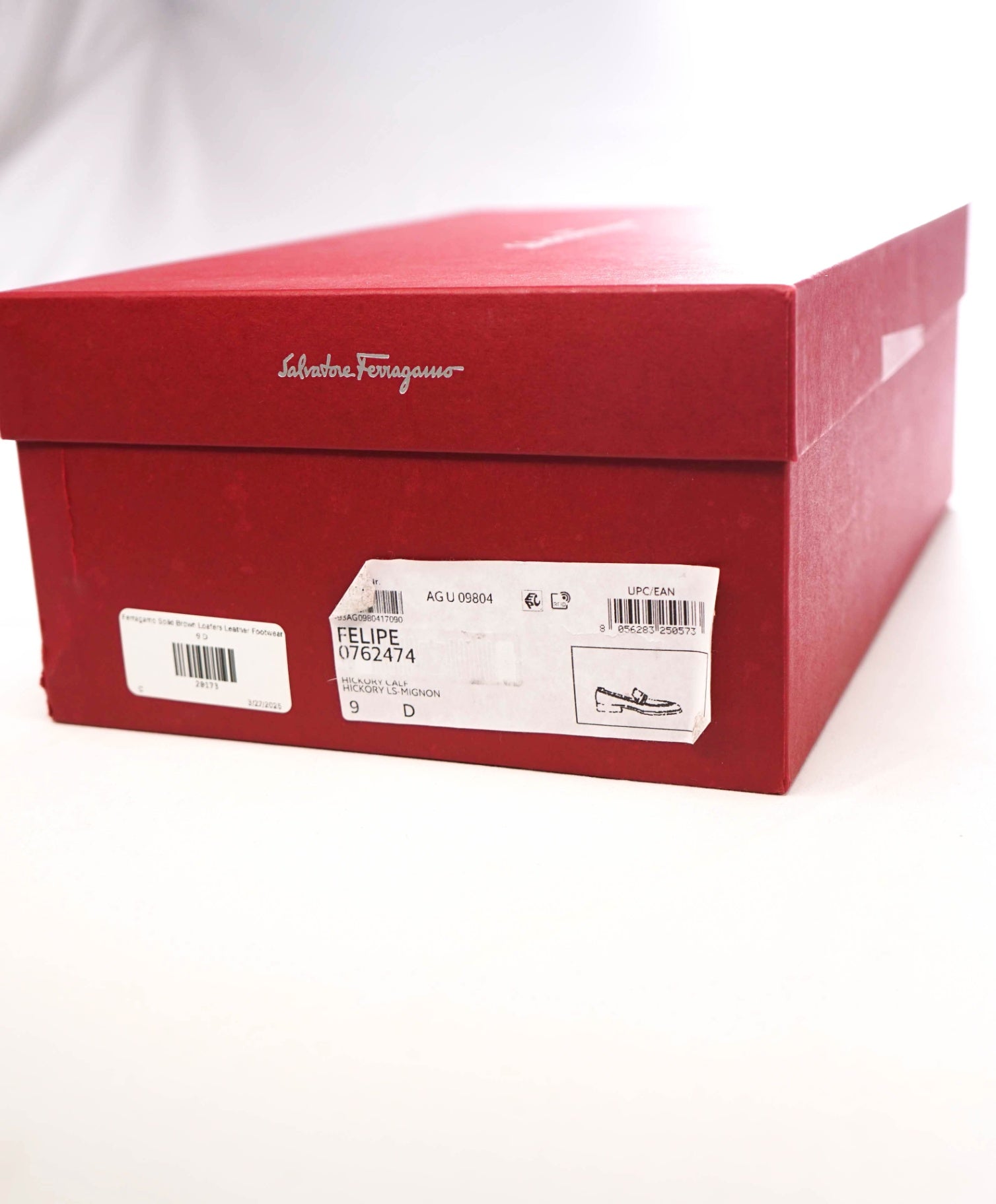 $930 Ferragamo "FELIPE" Brown MOC PENNY Loafers Leather 9 D