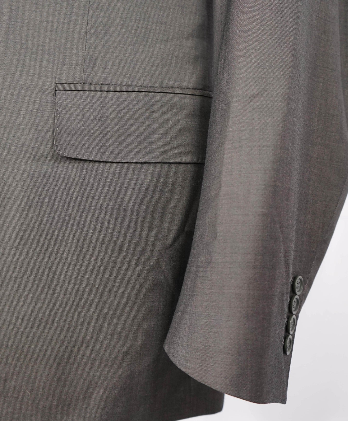 $1,495 Canali Solid Grey Wool 2-Btn Blazer 42R