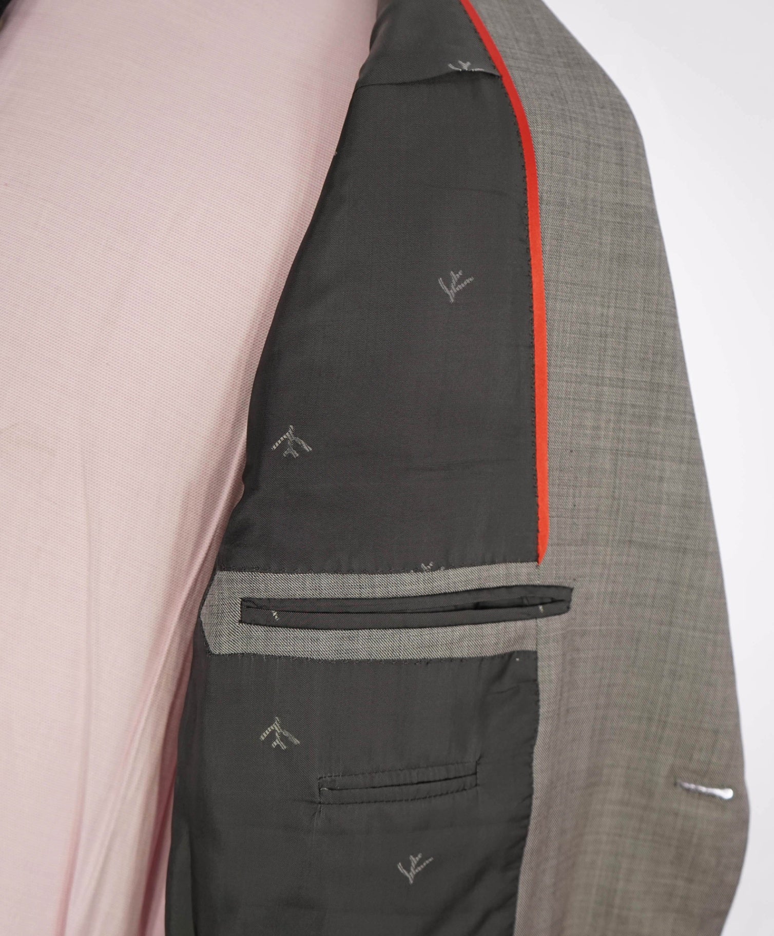 $4,750 ISAIA Grey Notch Lapel MTM Custom Wool Suit 44R