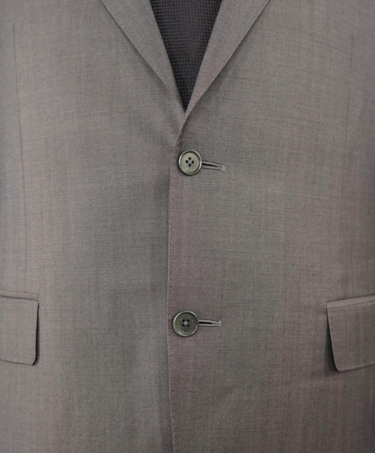 $1,495 Canali Solid Grey Wool 2-Btn Blazer 42R