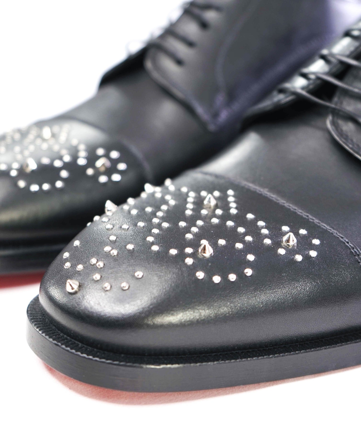 $1,100 Christain Louboutin Black Studded "Maltese" Oxoford US 9.5 (EU42.5)