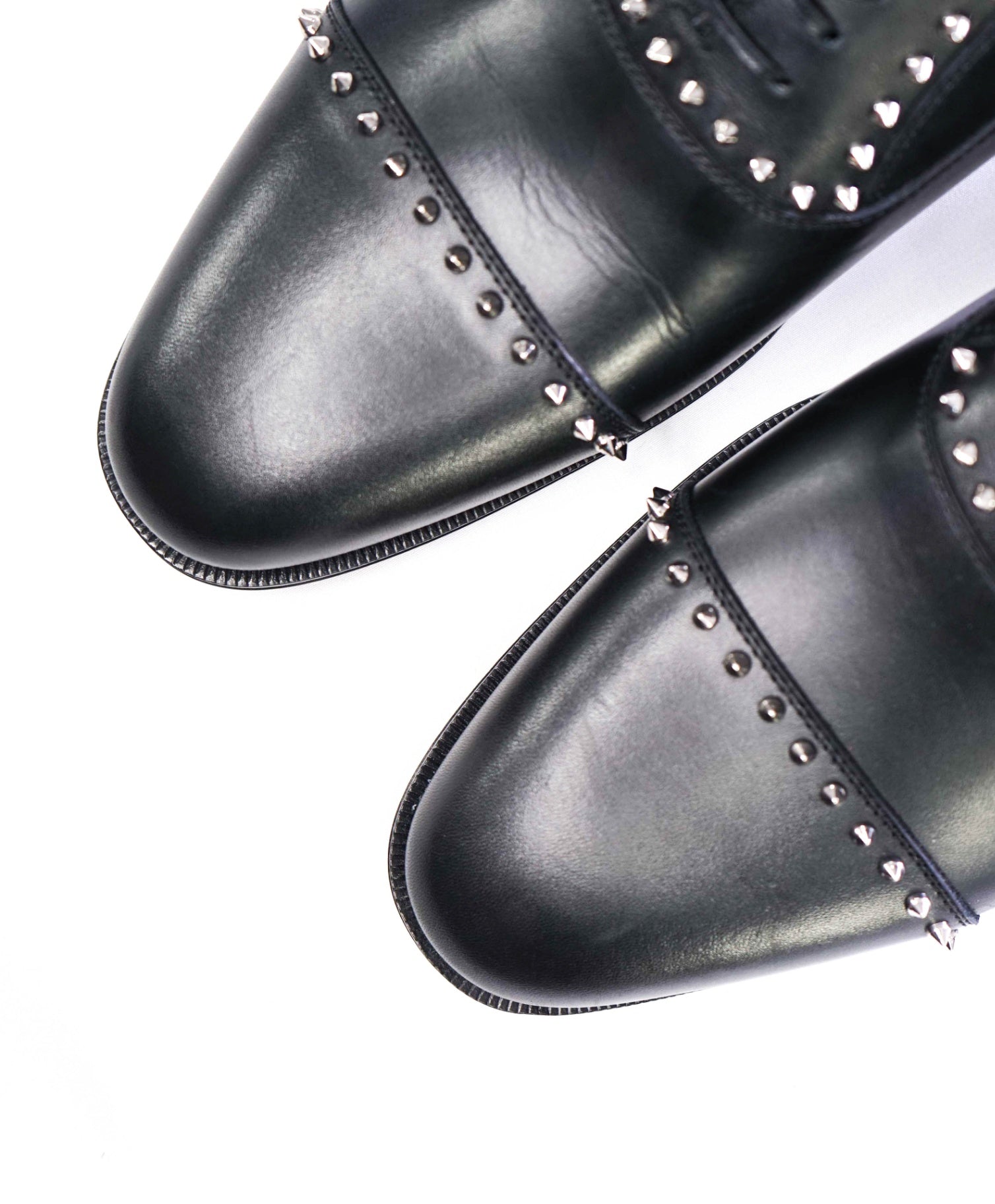 $1,200 CHRISTIAN LOUBOUTIN - *CLOOCLOO* Black Spike Oxfords - 10 US (43 EU)