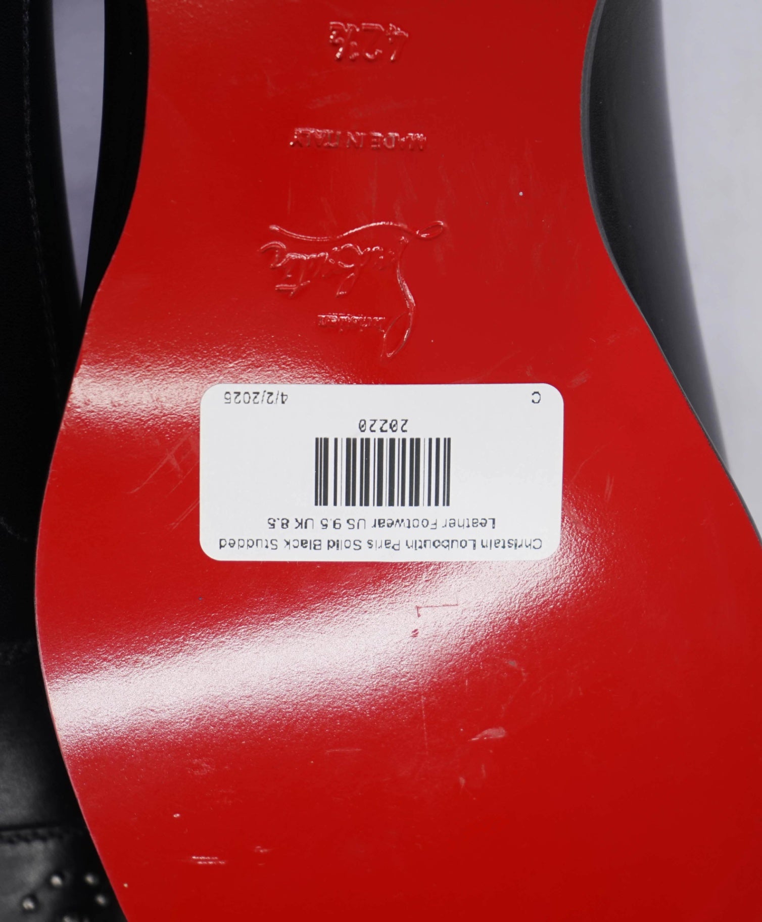 $1,100 Christain Louboutin Black Studded "Maltese" Oxoford US 9.5 (EU42.5)