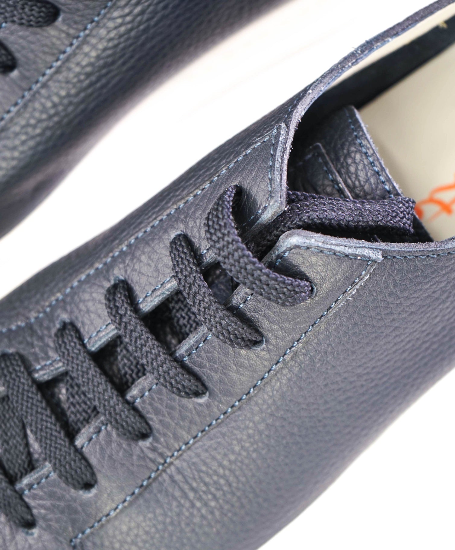 $700 Santoni Solid Navy Sneakers Leather Footwear 11US (10UK)