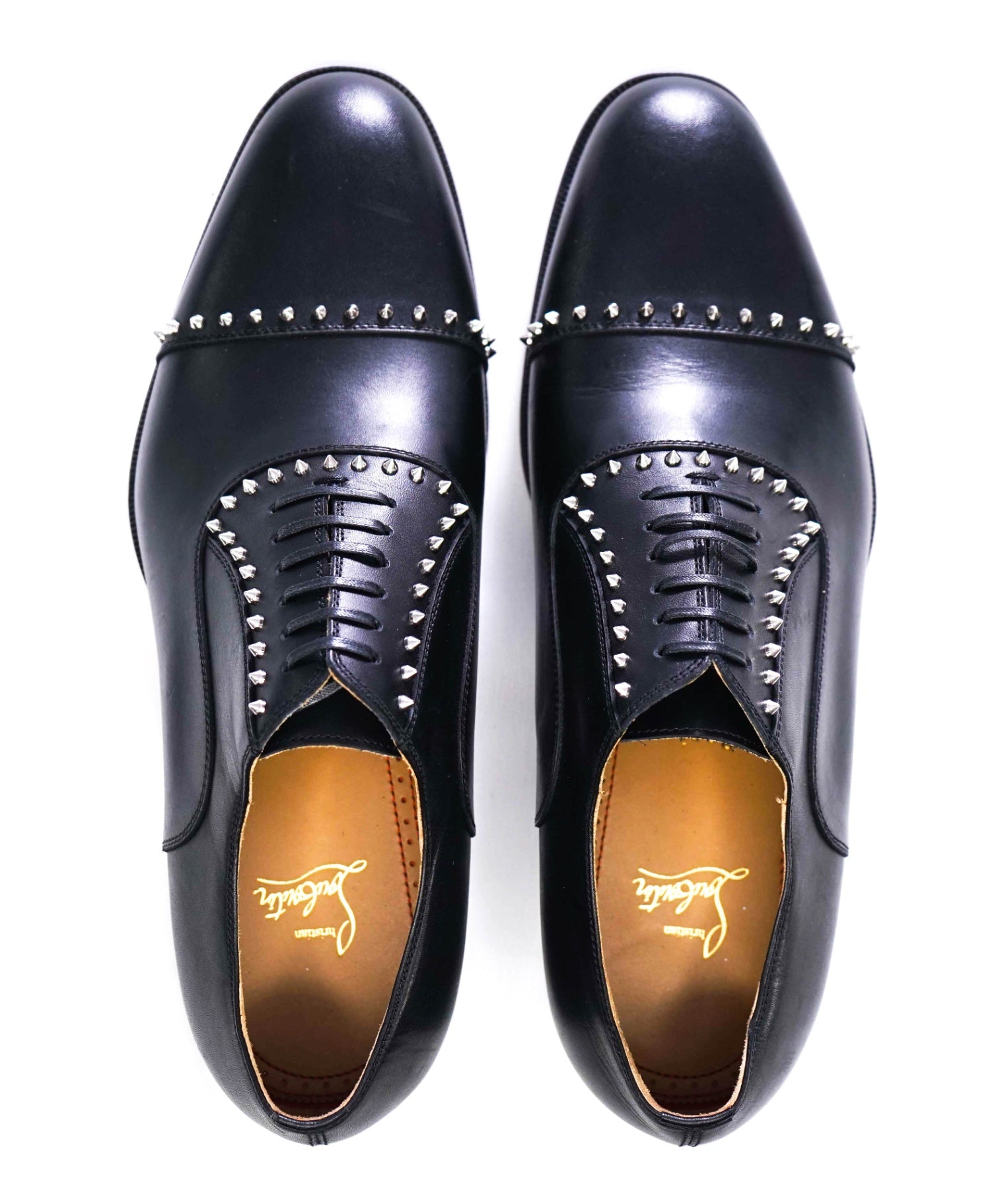 $1,200 CHRISTIAN LOUBOUTIN - *CLOOCLOO* Black Spike Oxfords - 10 US (43 EU)