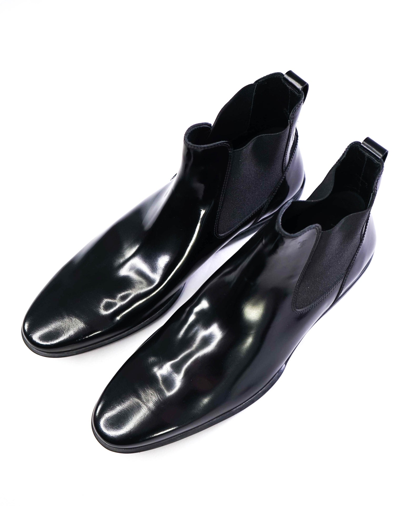 $750 Tod's Solid Black Boots Leather Footwear US 11 (UK 10)
