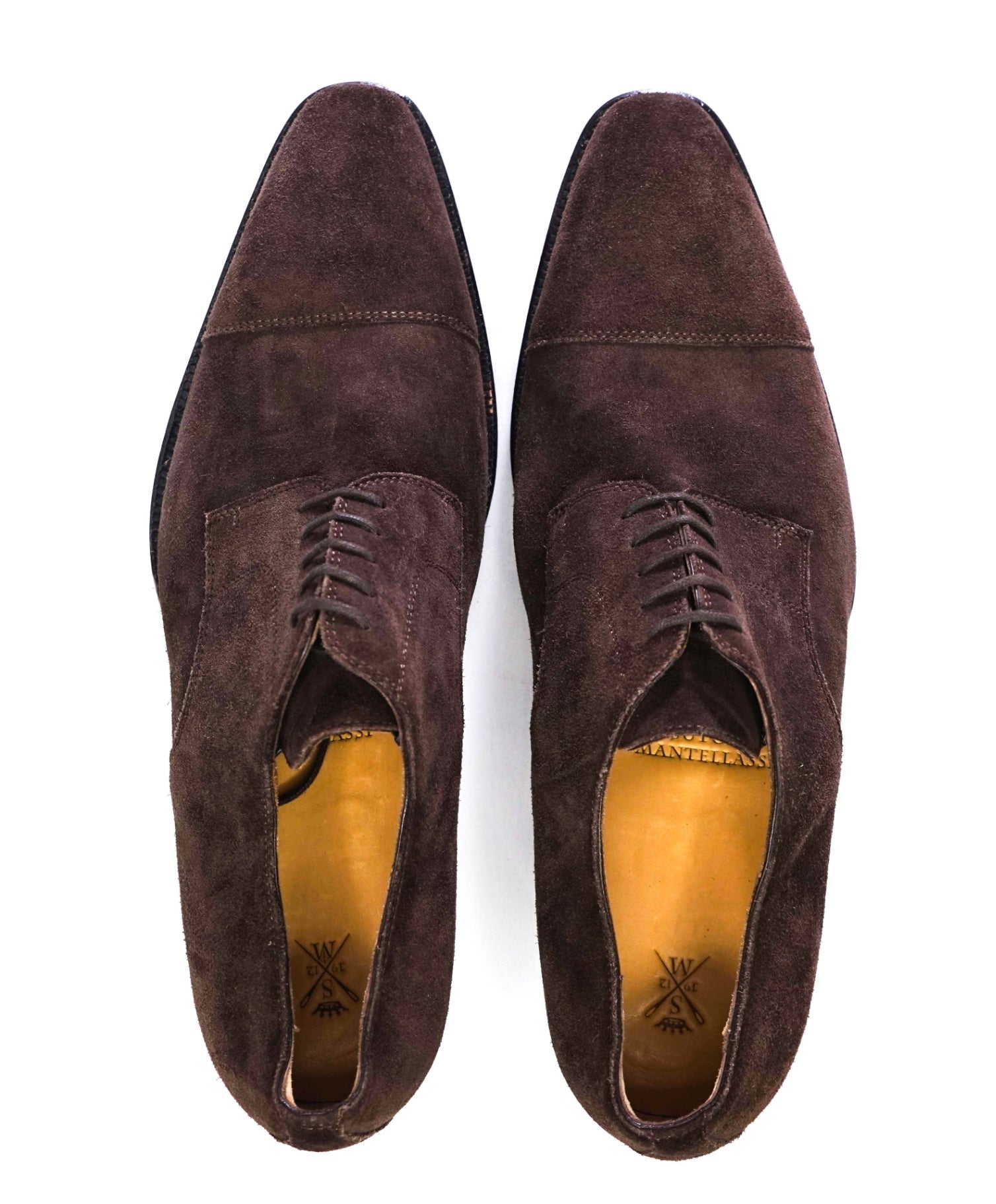 $790 Sutor Mantellassi Solid Brown Suede Cap Toe Oxfords 11