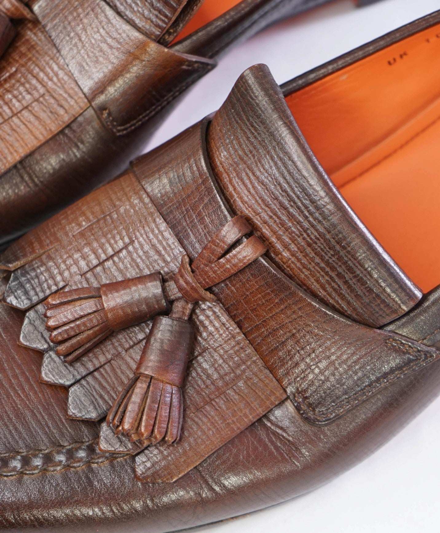 $995 SANTONI "GOODYEAR" Tassel Loafers Leather US 11 (UK 10)