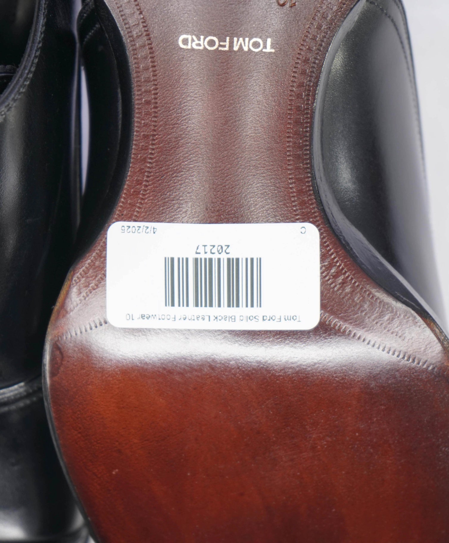 $1,790 TOM FORD Solid Black "ELKAN" Leather 10.5 US (10T)