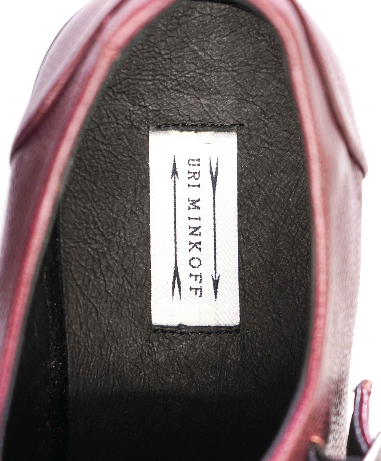 $275 Uri Minkoff Textured Oxblood Leather Double Monk 11.5 M