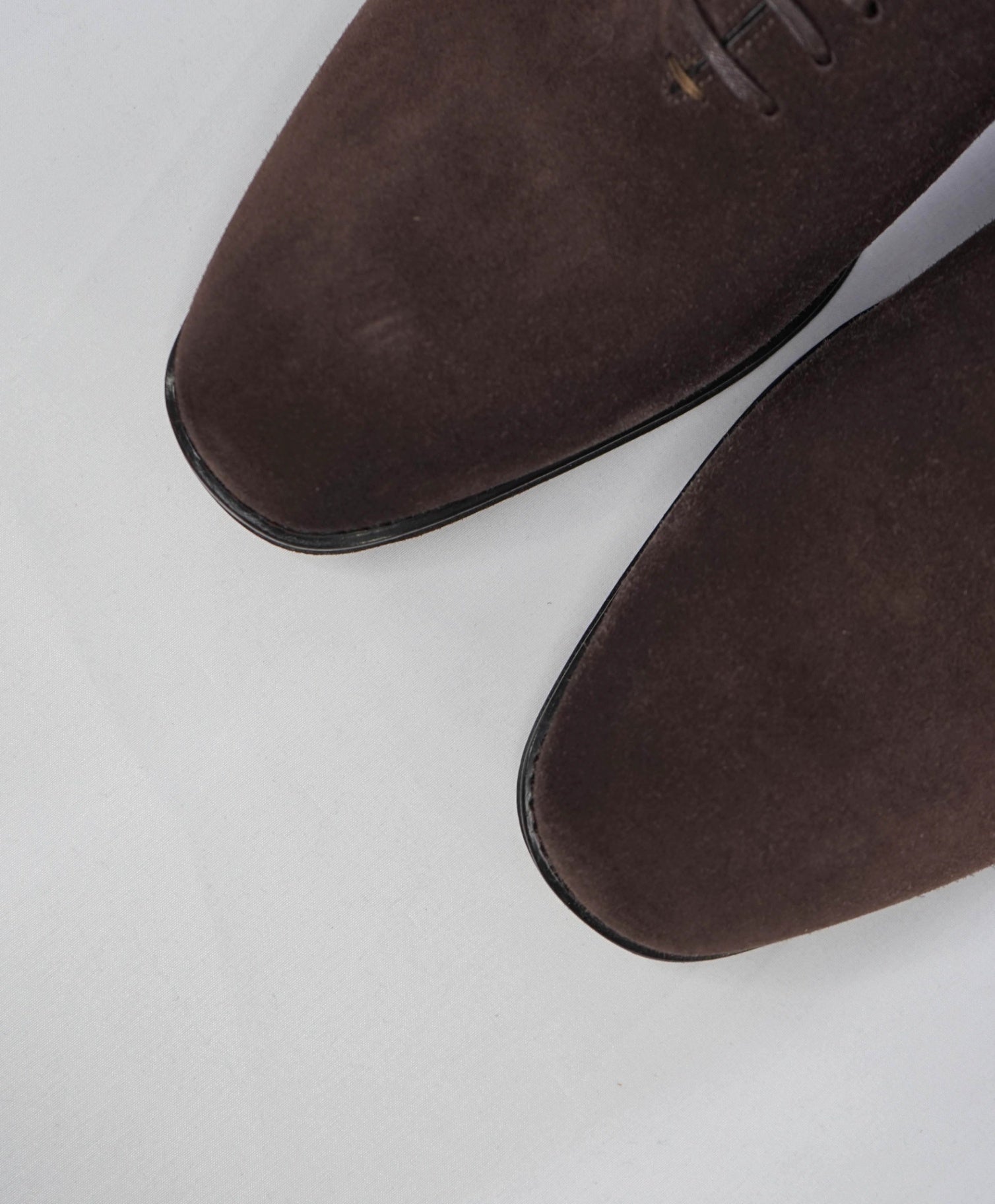 $1,395 SALVATORE FERRAGAMO - "CARMELO Tramezza" Brown Whole-Cut Silhouette Oxfords - 9 EE