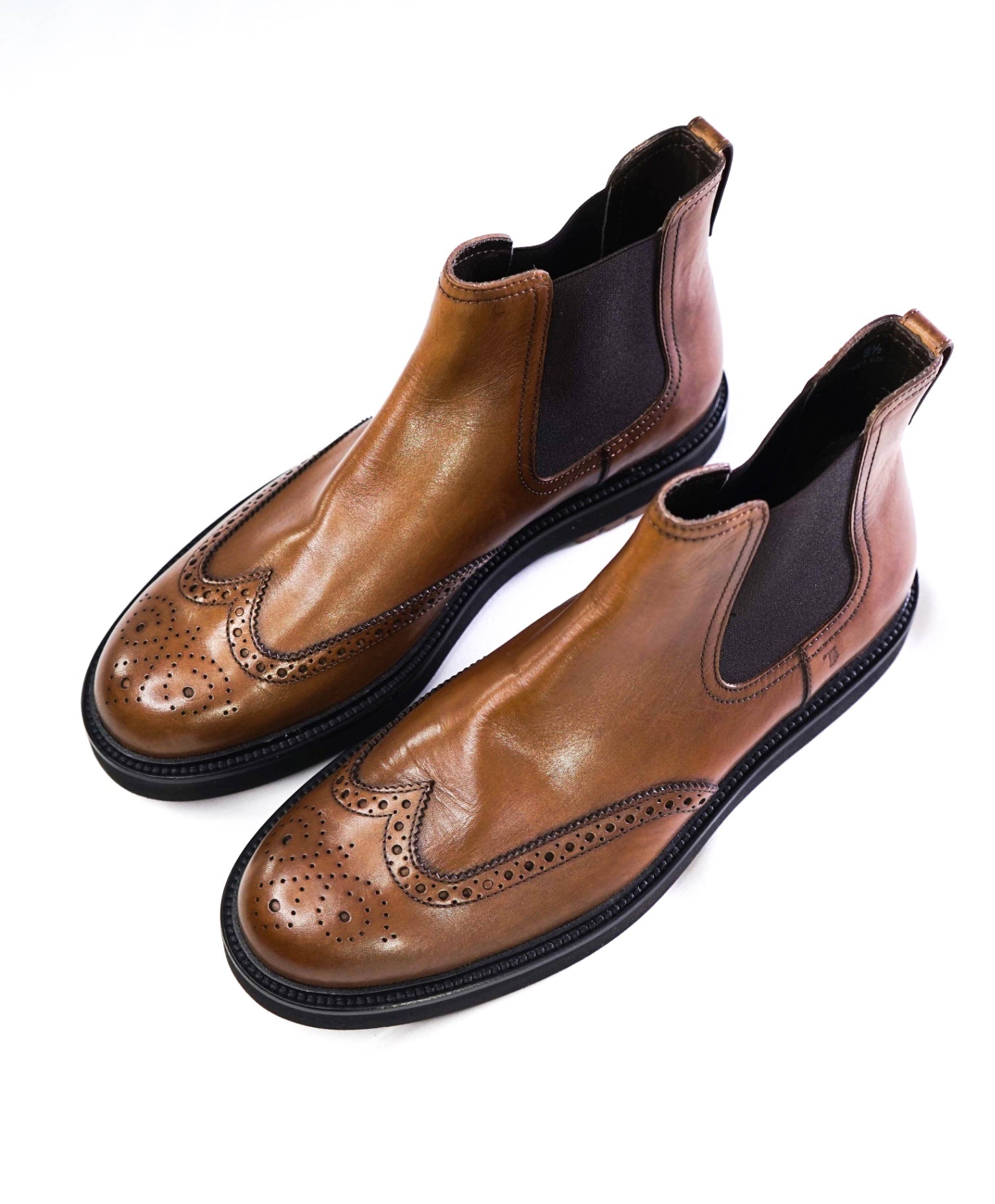 $1,095 Tod's Solid Brown Boots Leather Lug Sole US 9.5 UK 8.5