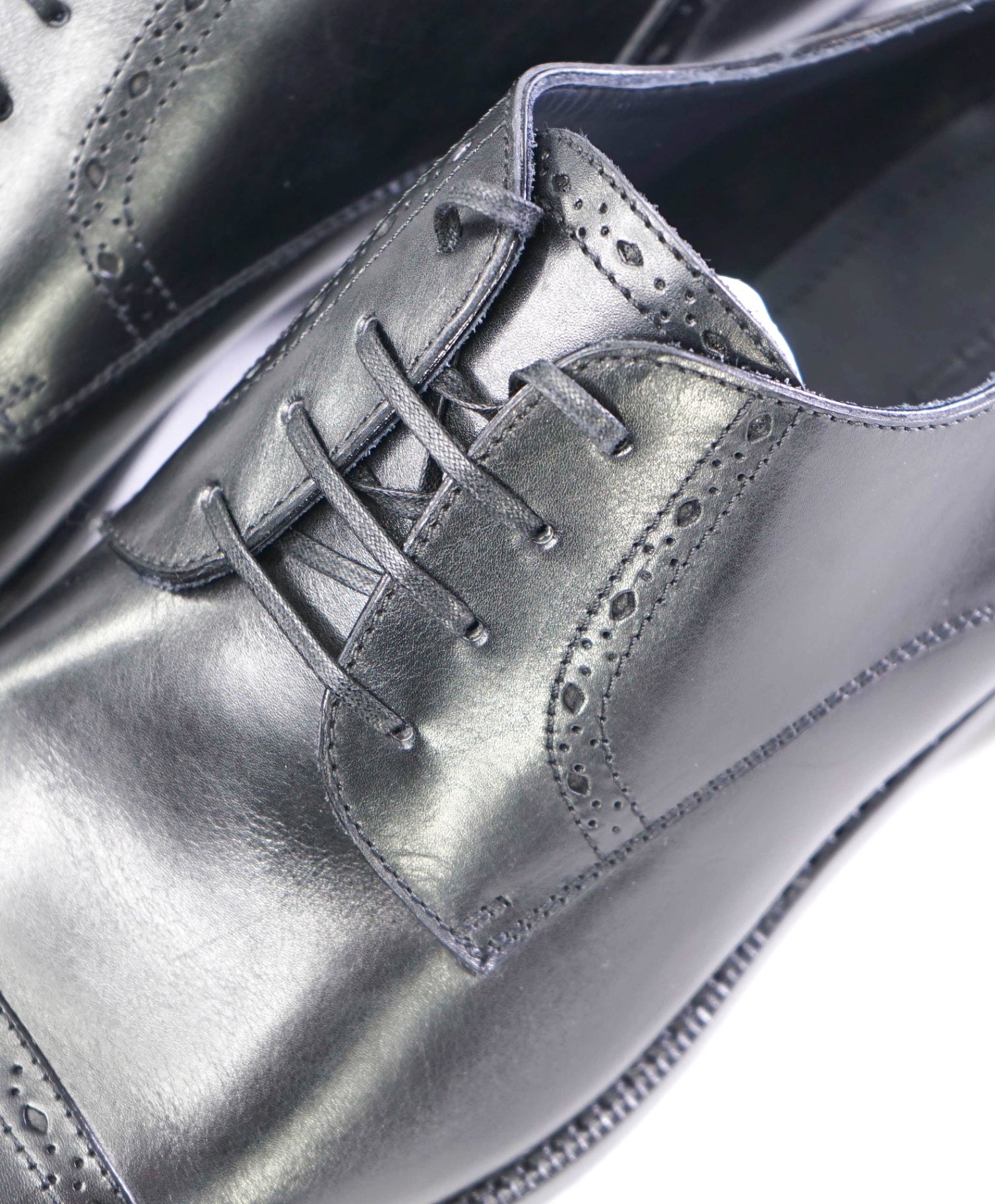 $950 Ermenegildo Zegna Solid Black Leather Oxfords US 10 (UK 9)