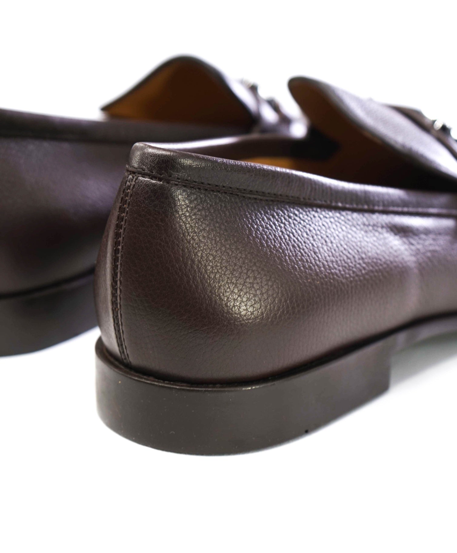 $895 SALVATORE FERRAGAMO - “FOSTER" Gancini Loafer Brown Leather - 10 E