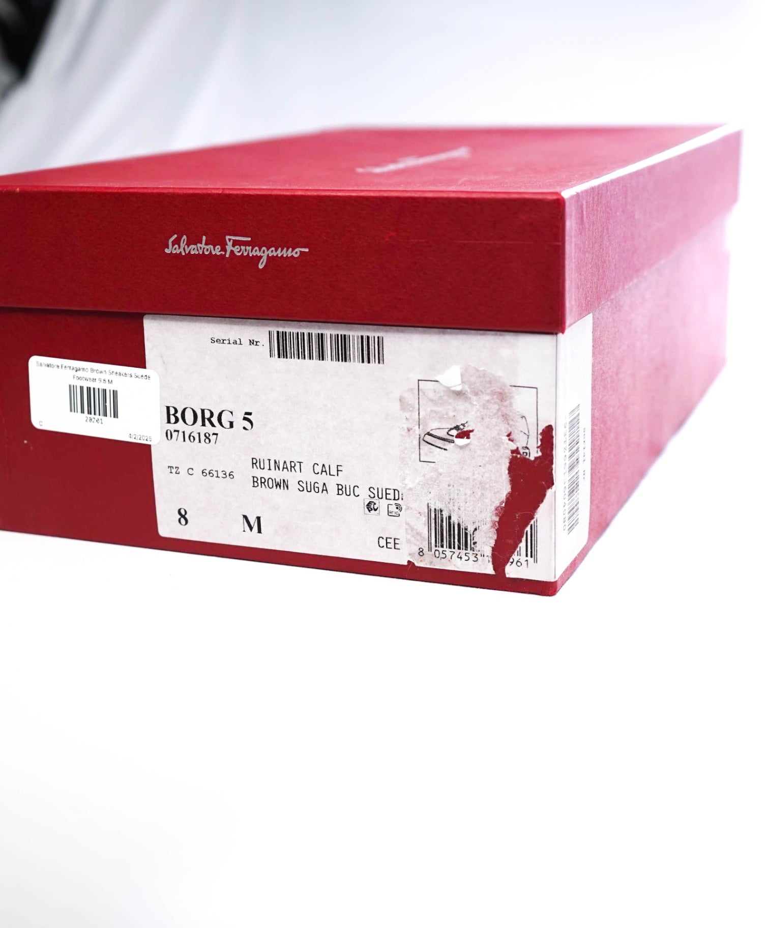 $795 SALVATORE FERRAGAMO - *BORG 5* Brown Gancini Sneaker - 9.5 M US