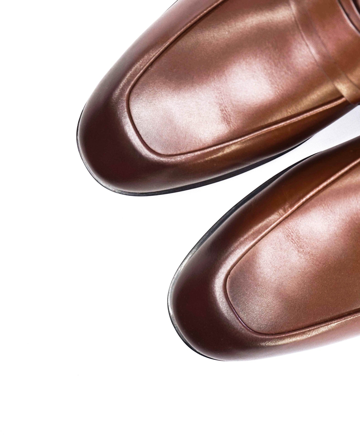 $990 Ferragamo Solid Brown "FLORIO" Loafers Leather Footwear 8.5 EE