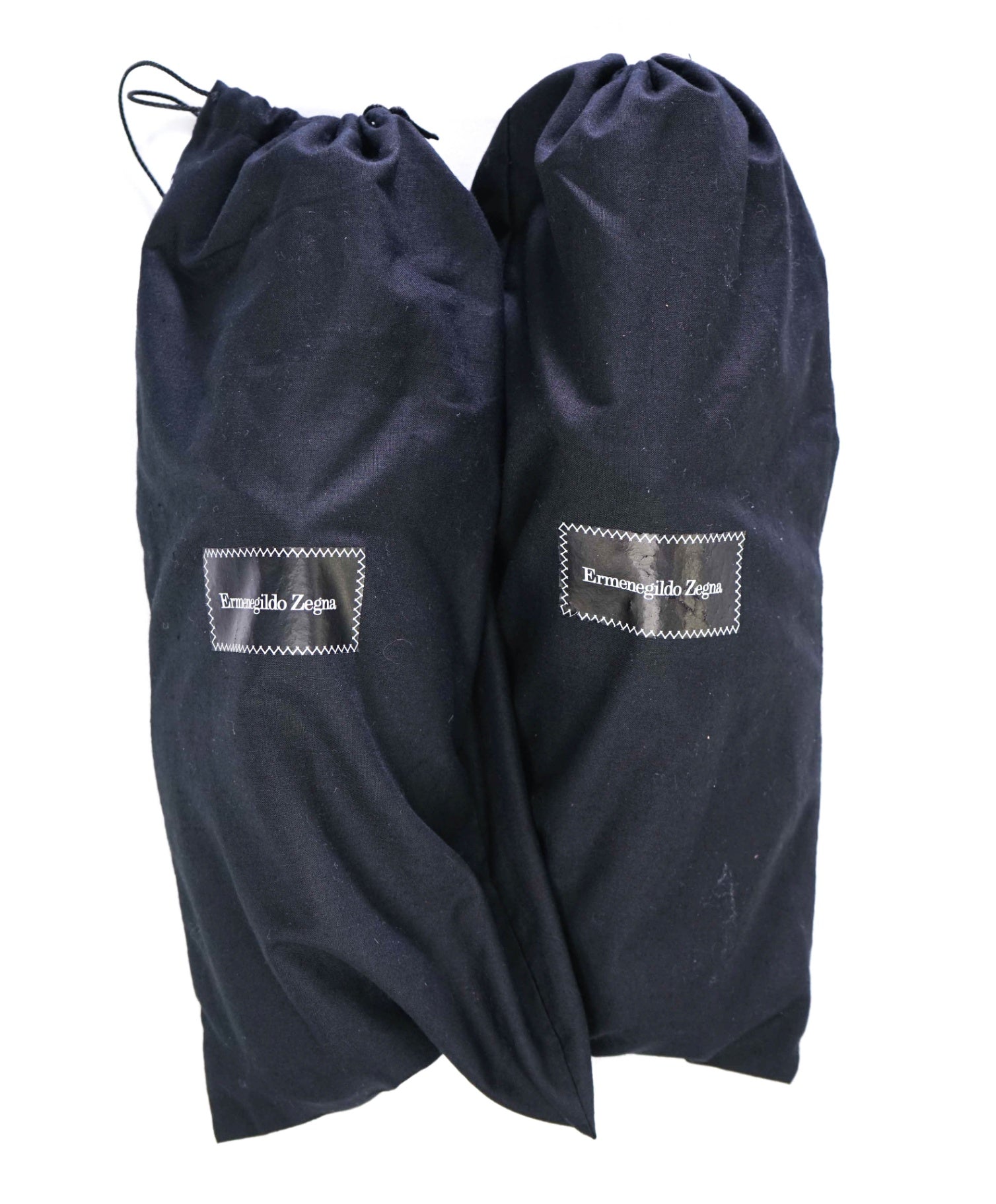 $950 Ermenegildo Zegna Solid Black Leather Oxfords US 10 (UK 9)