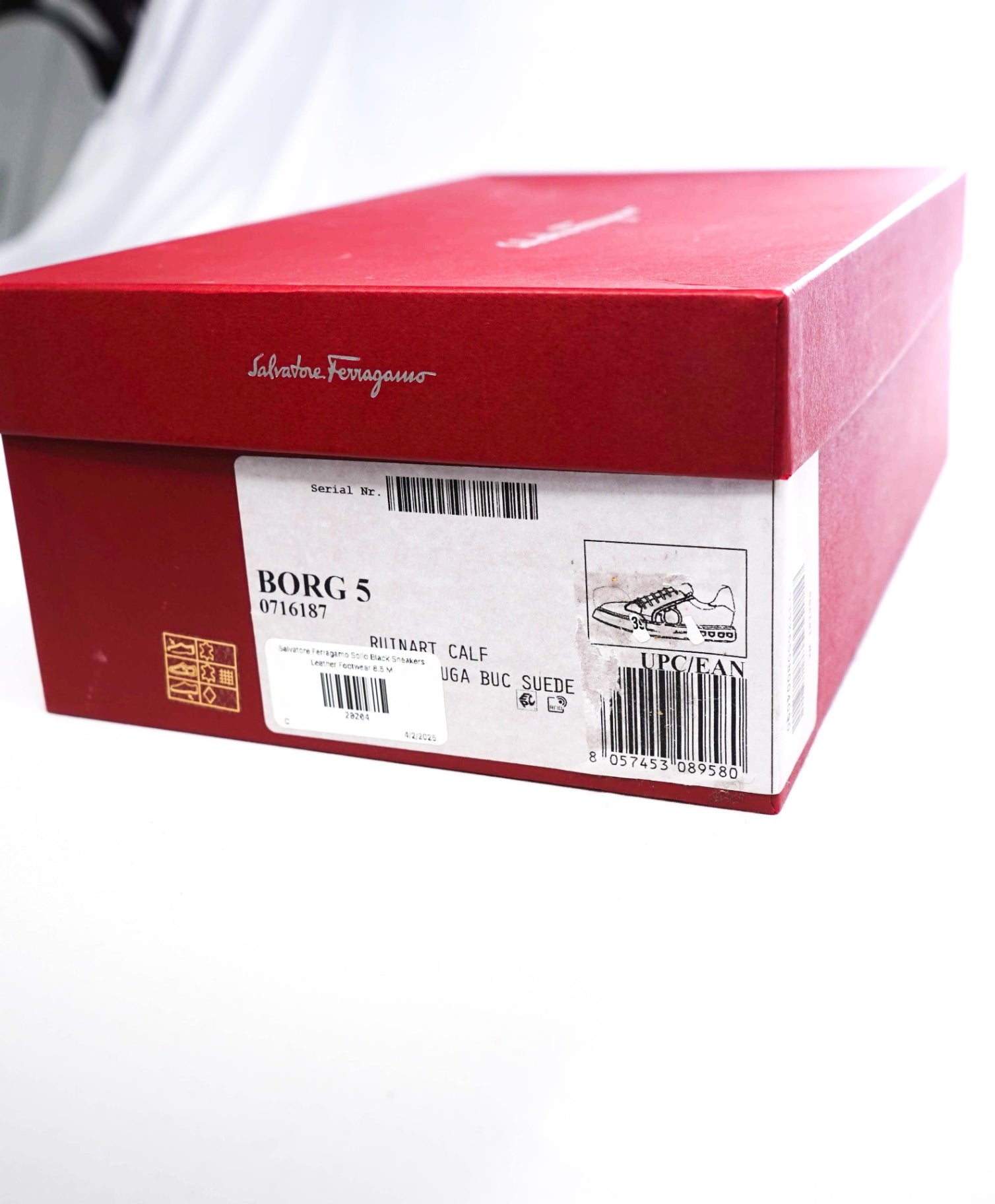 $800 Salvatore Ferragamo Black Sneakers Leather GOLD GANCINI 8.5 M