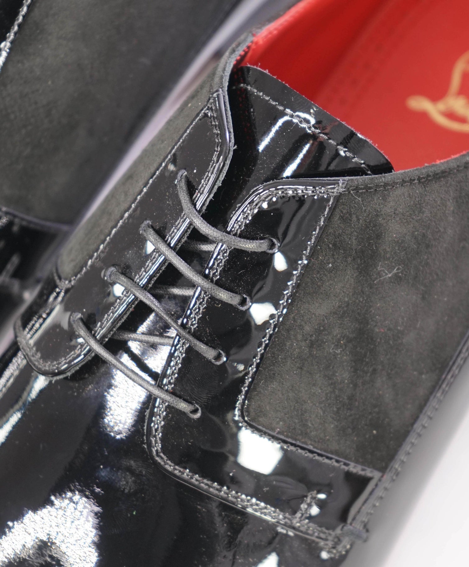 $1,045 Christain Louboutin "CHICKITO" Black Leather Derbies 11US (44)