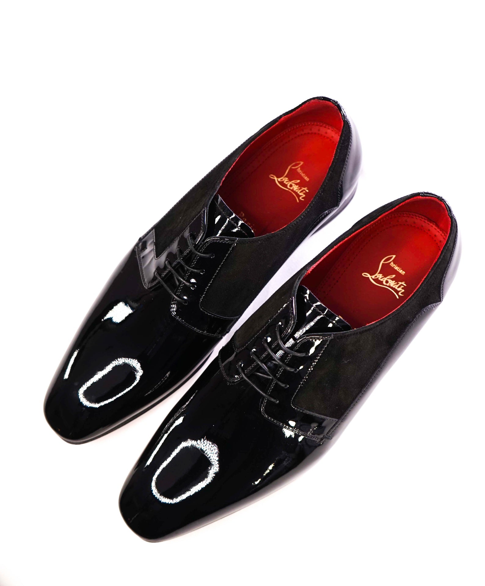 $1,045 Christain Louboutin "CHICKITO" Black Leather Derbies 11US (44)