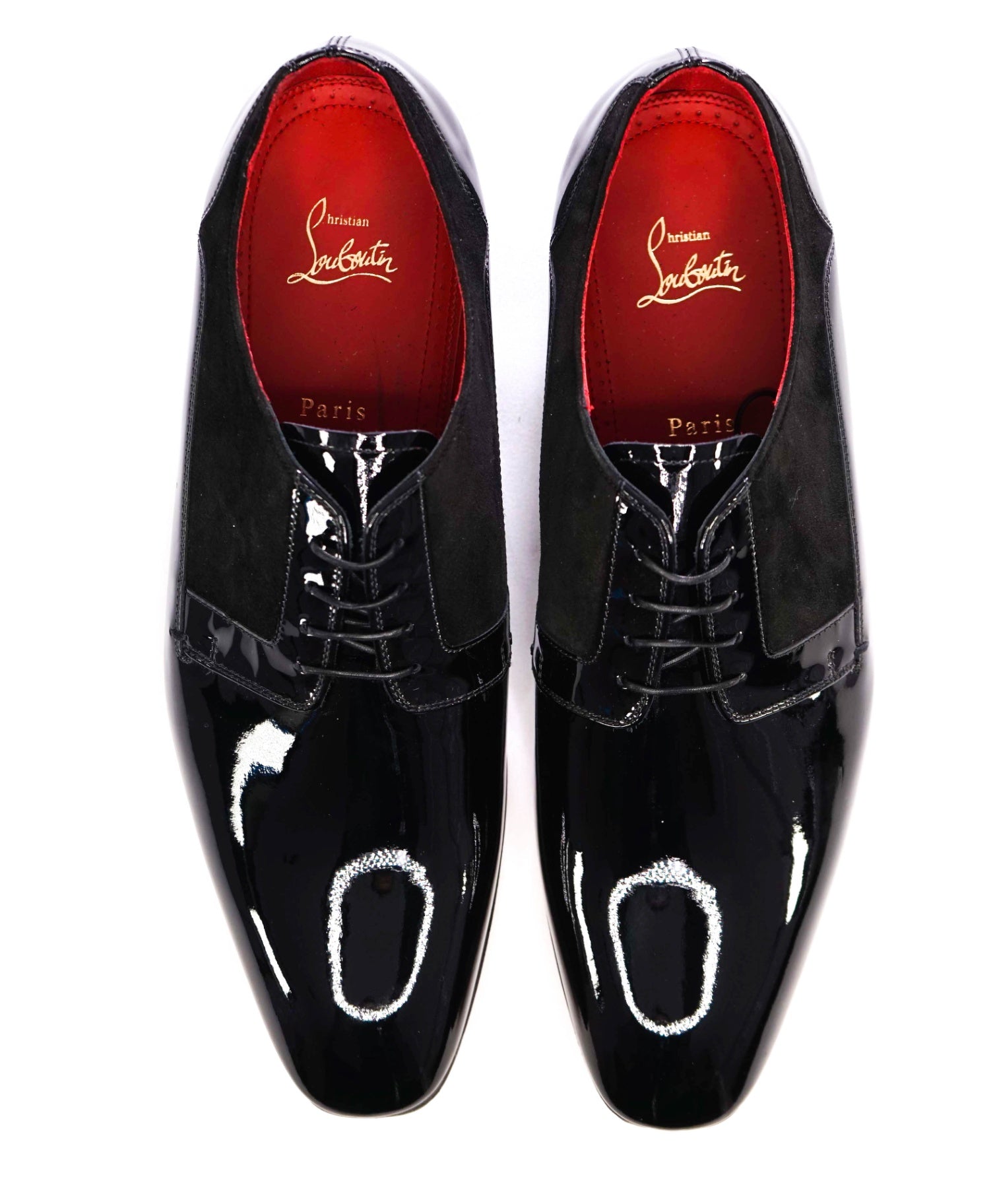 $1,045 Christain Louboutin "CHICKITO" Black Leather Derbies 11US (44)