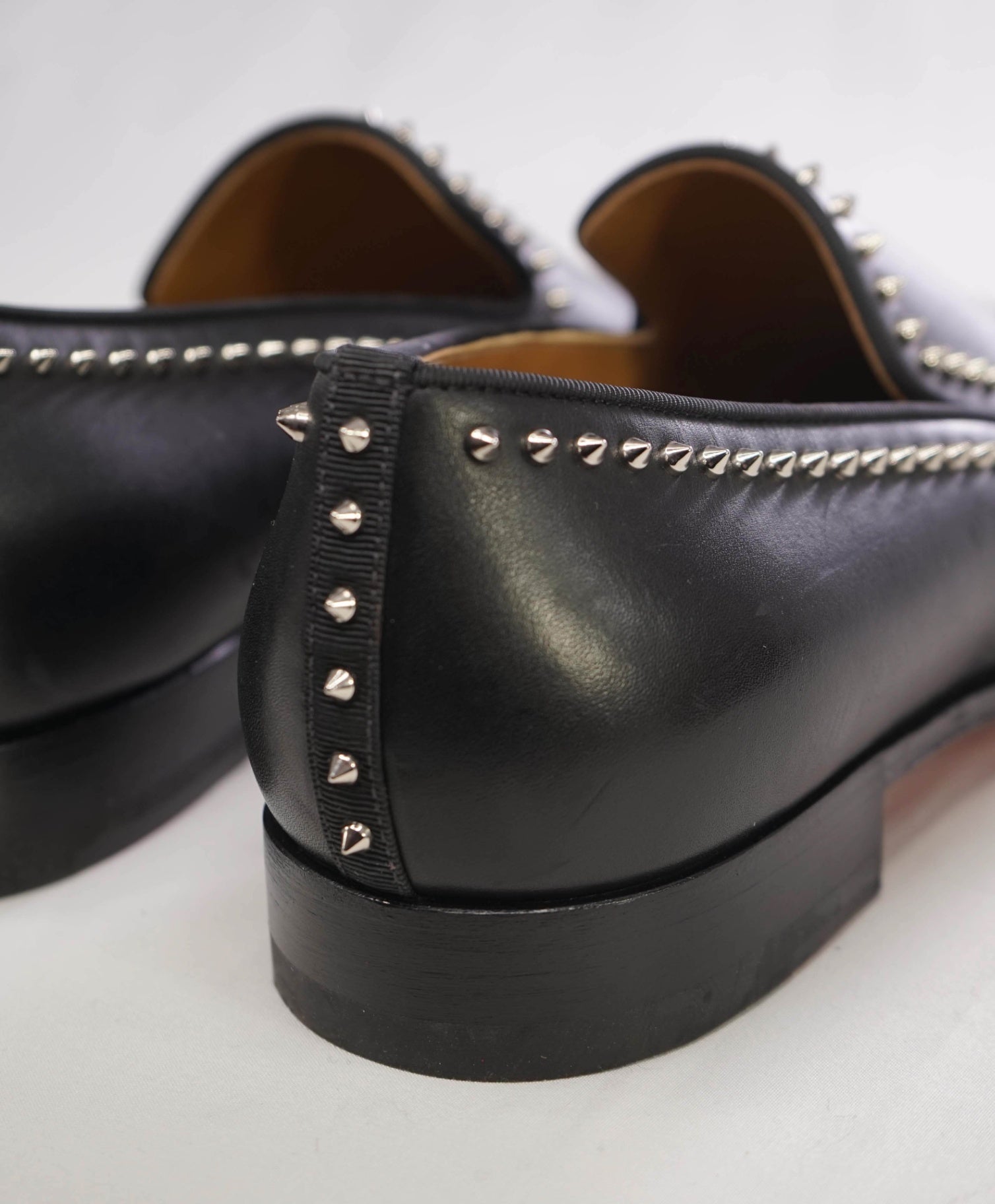 $1,200 CHRISTIAN LOUBOUTIN - *DANDY CLOO* Black Spike Loafers - 9 US (42 EU)