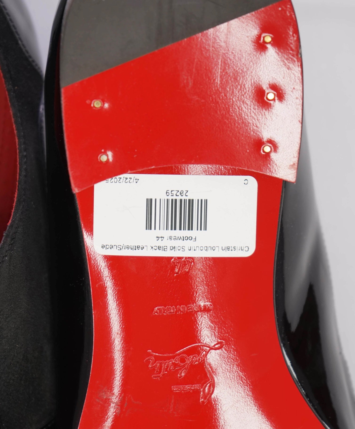 $1,045 Christain Louboutin "CHICKITO" Black Leather Derbies 11US (44)