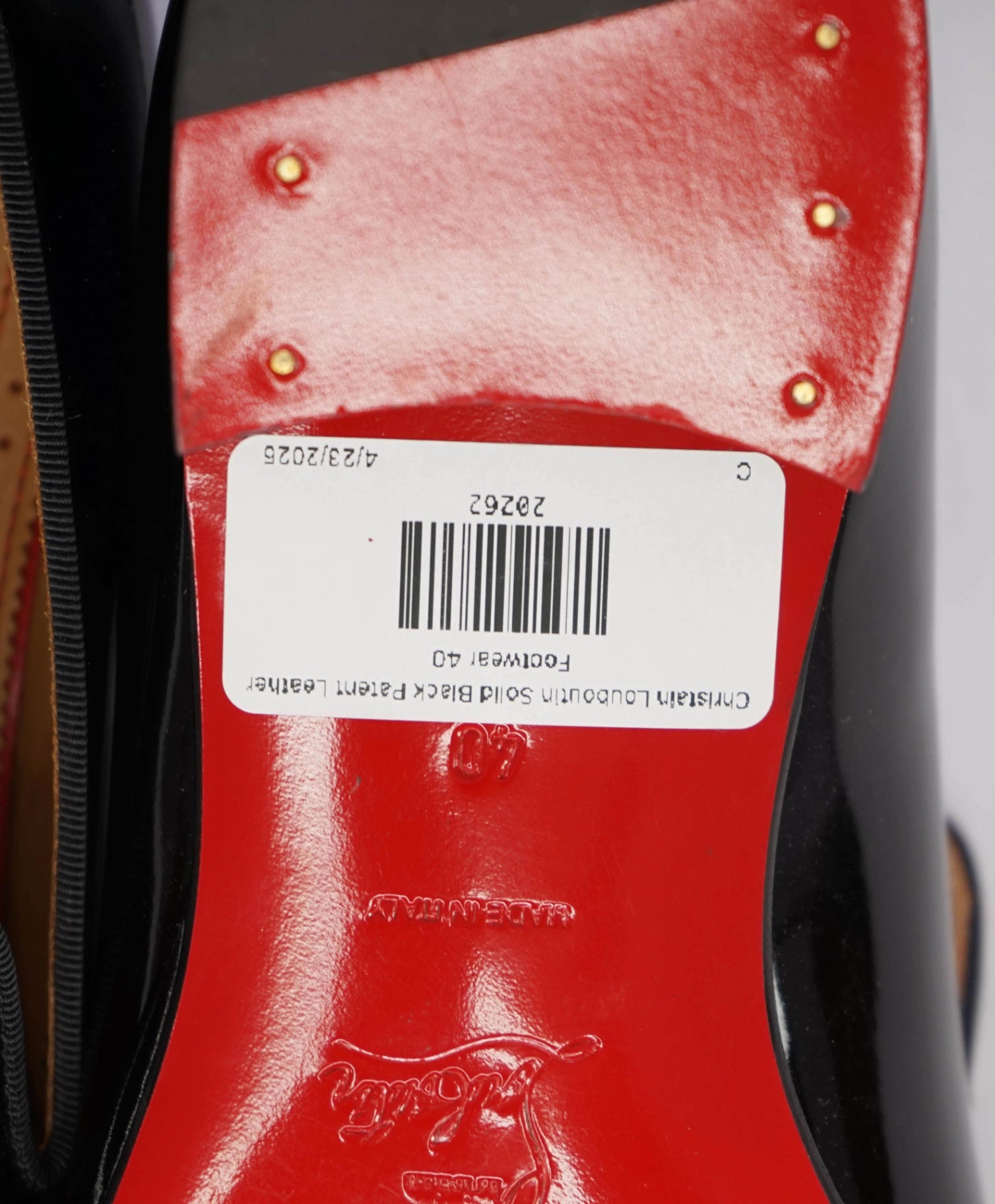 $1,250 Christain Louboutin DANDELION Black Patent Loafer 7US (40EU)