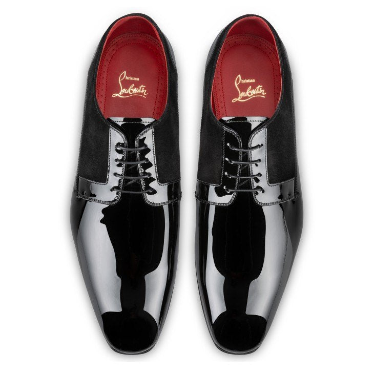 $1,045 Christain Louboutin "CHICKITO" Black Leather Derbies 11US (44)