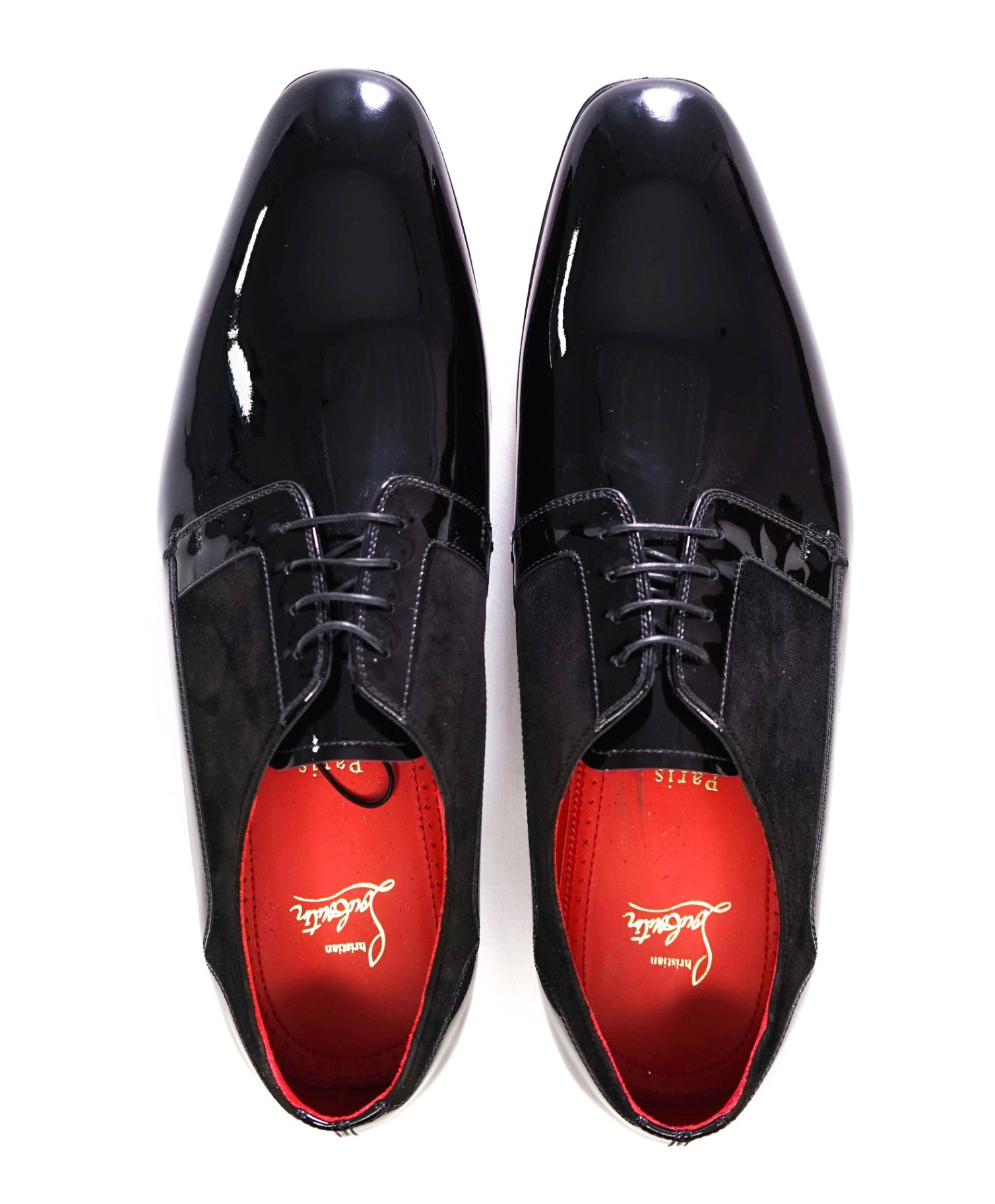 $1,045 Christain Louboutin "CHICKITO" Black Leather Derbies 11US (44)