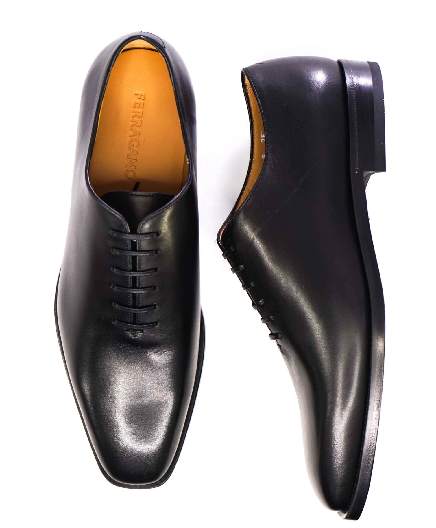 Salvatore Ferragamo "GEOFFREY" Wholecut Leather Oxfords 9 EE