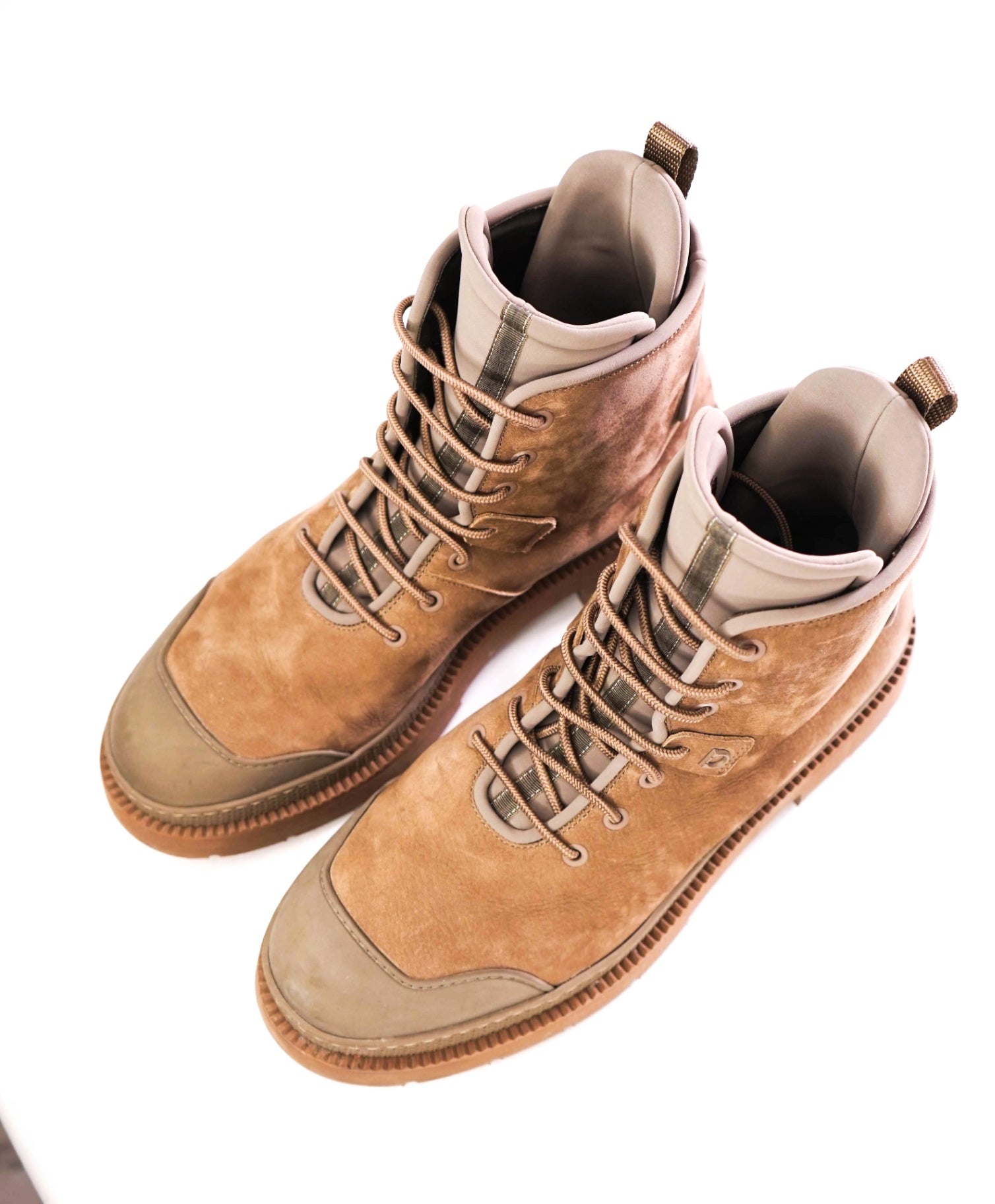 $1,150 Salvatore Ferragamo "TOLK" Brown Suede Hiking Boot 8.5 M