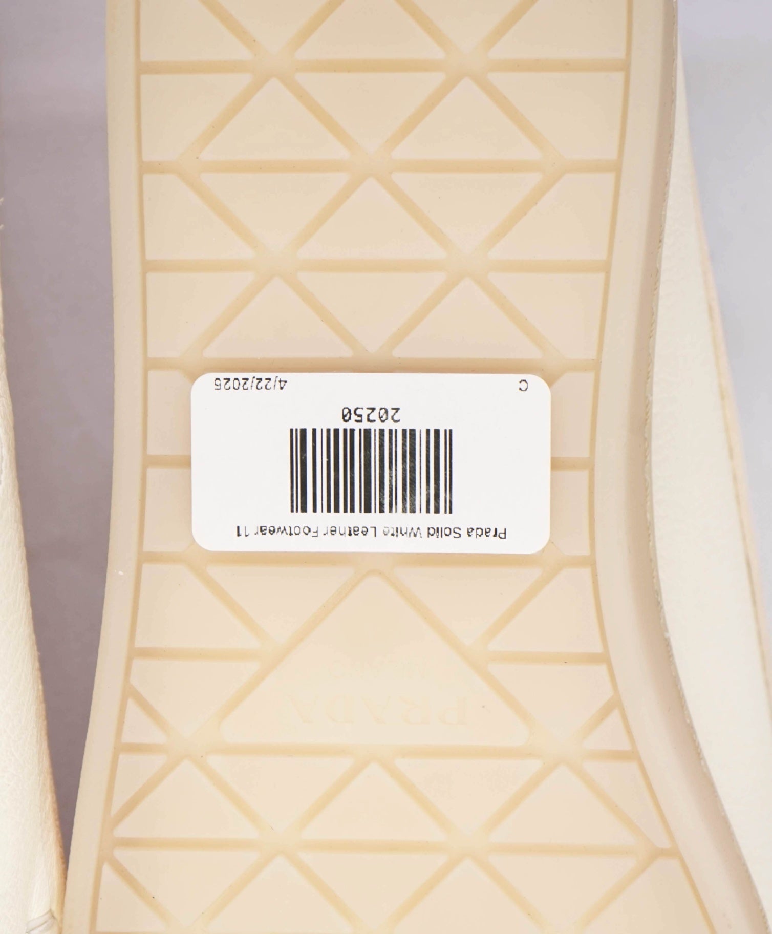 $1,020 Prada LOGO Boat Shoe Slip-on Off White Leather 11 US (10UK)