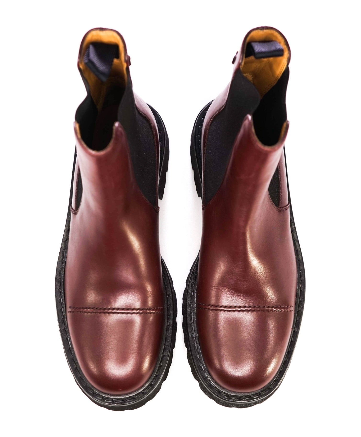 $950 Salvatore Ferragamo Oxblood "GEORGE 2"Chelsea Boots US 8 M