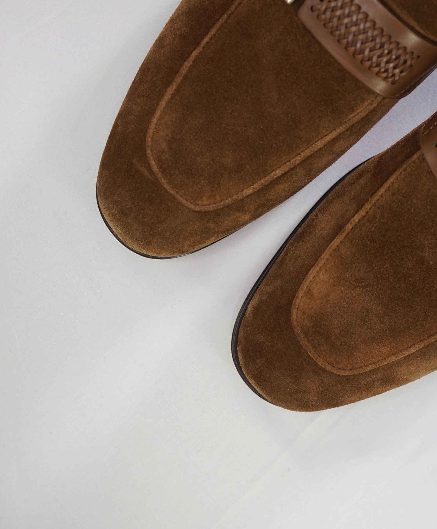 $850 Salvatore Ferragamo "SIDENY Brown Loafers Suede 8 EE