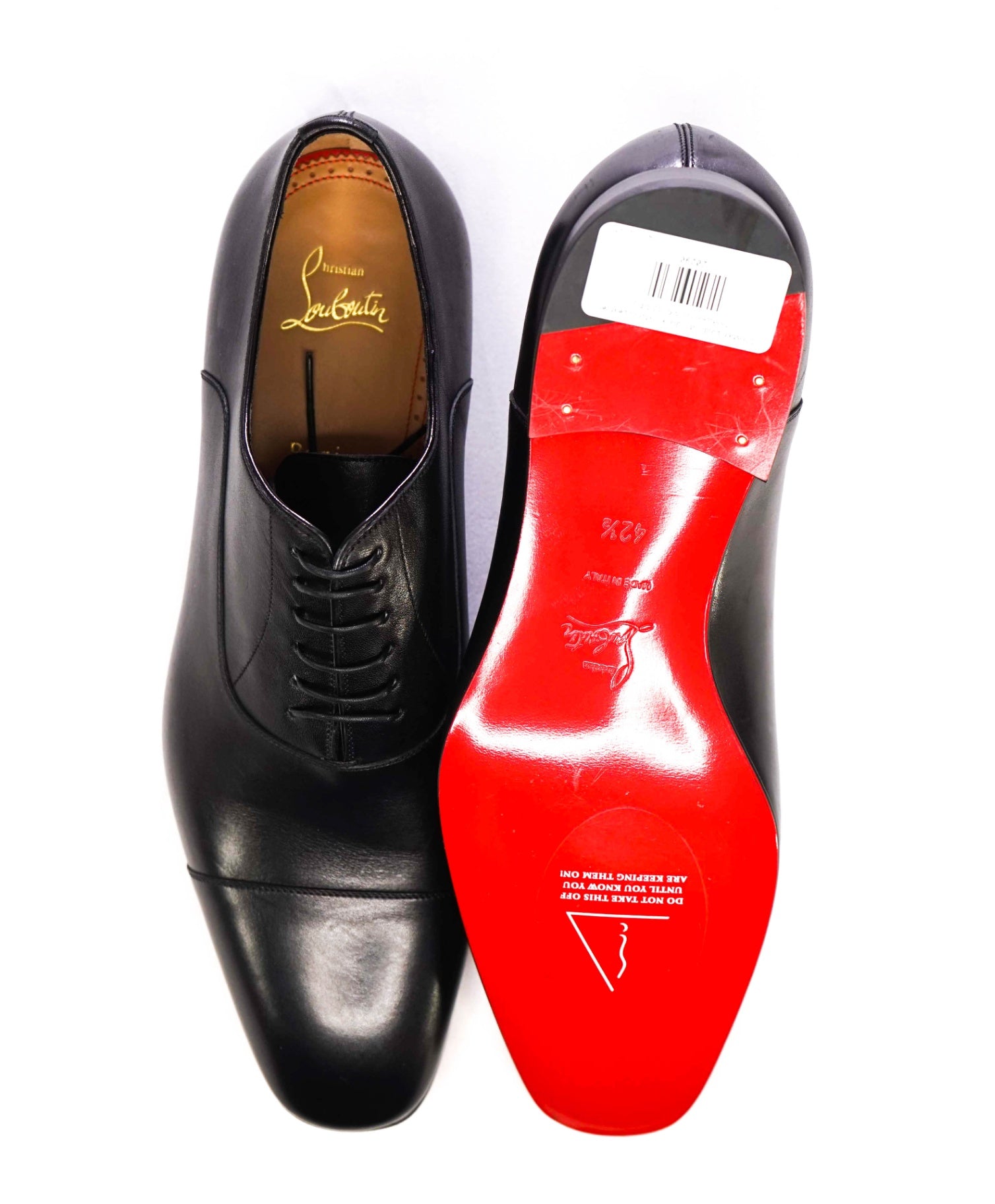 $1,050 CHRISTIAN LOUBOUTIN - *GREGGO* Black Oxfords - US 9.5 (42.5 EU)