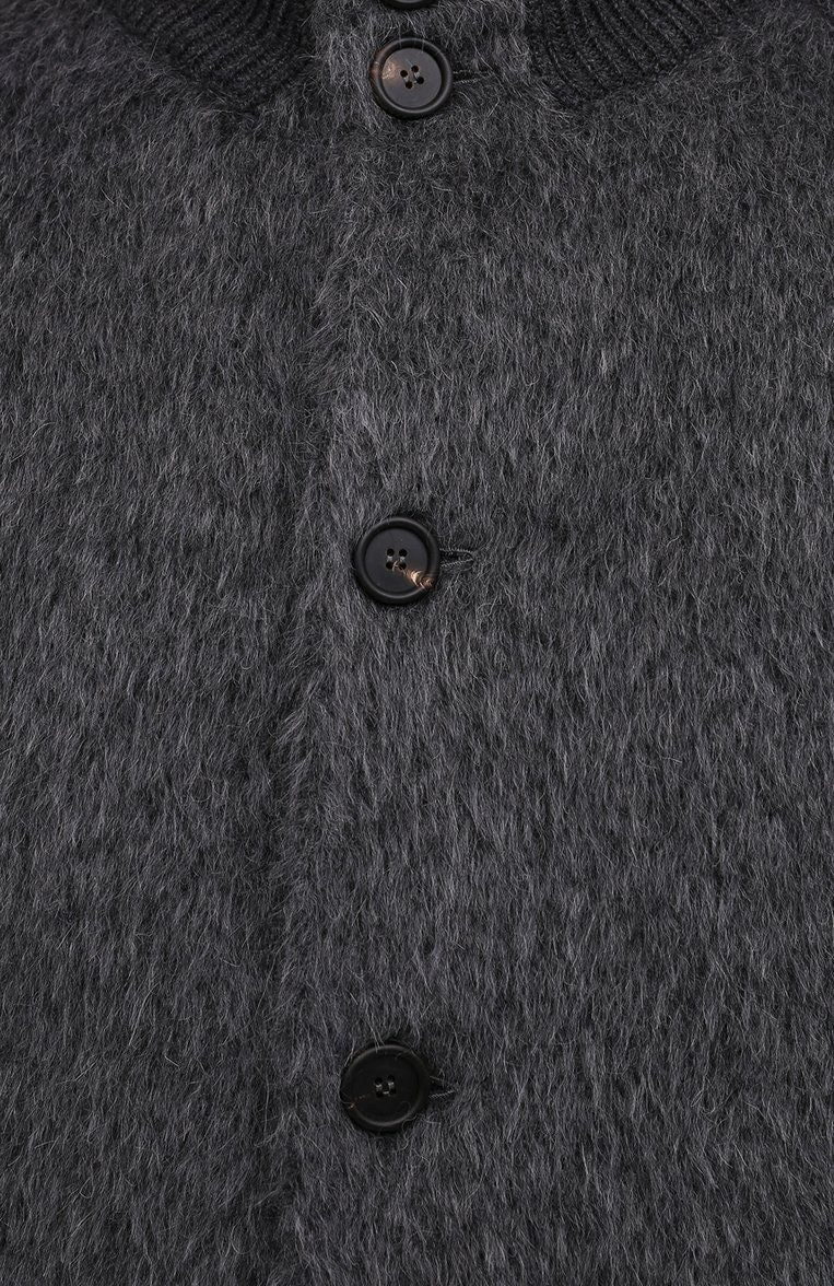 $2,850 Brioni Textured Grey ALPACA Mock Neck Jacket 48US (58EU)