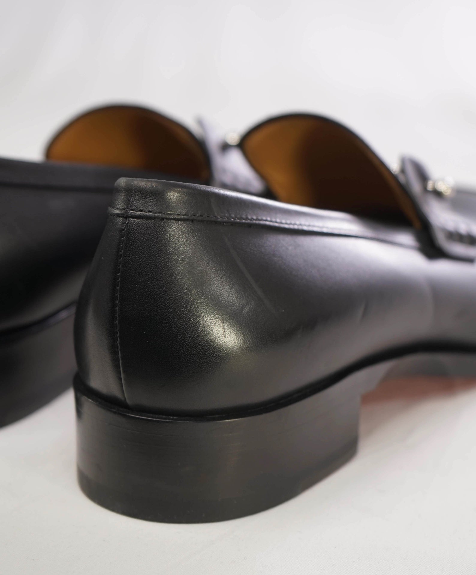 $1,095 Christian Louboutin Solid Black Loafers Leather 11US (44 EU)