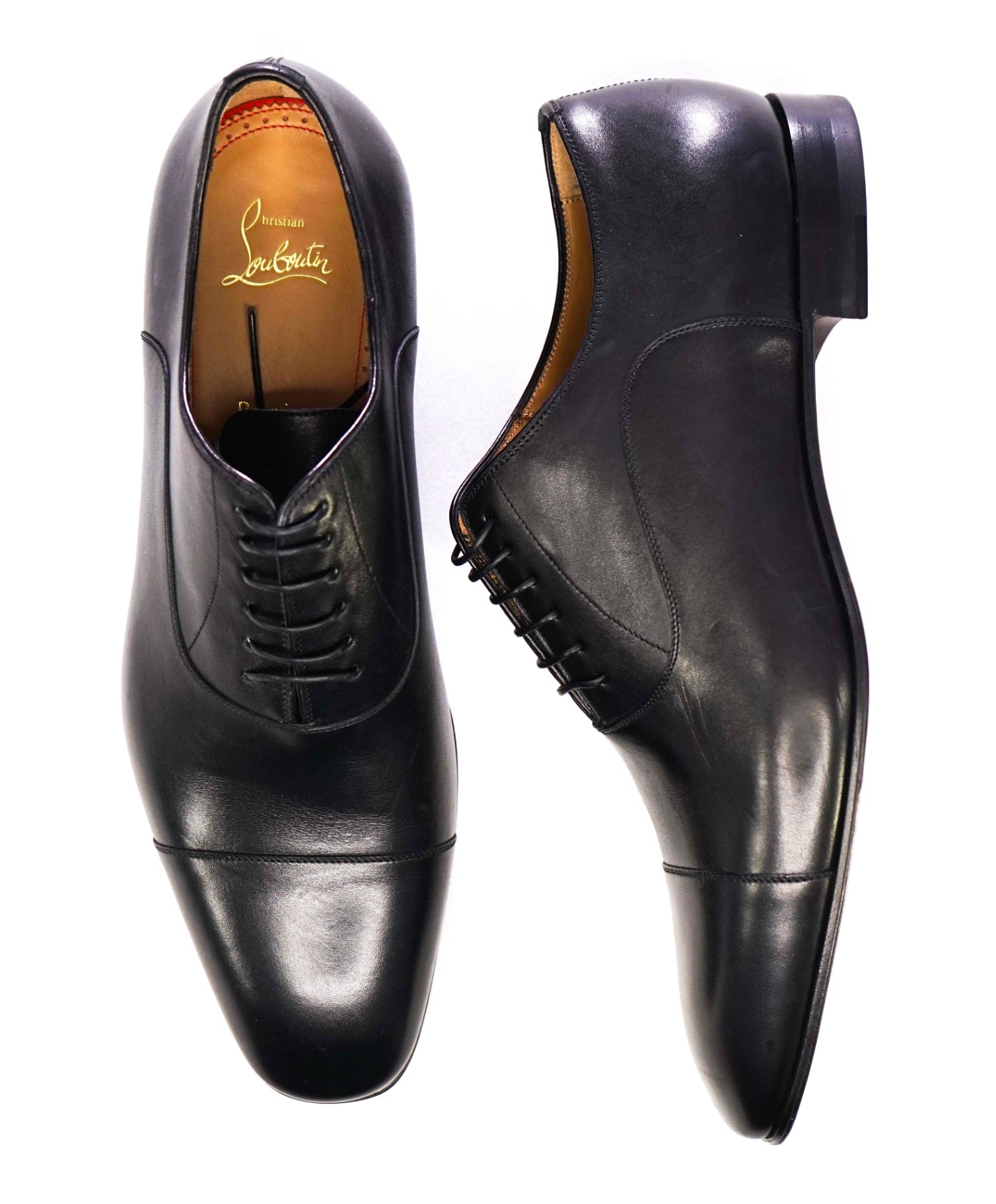 $1,050 CHRISTIAN LOUBOUTIN - *GREGGO* Black Oxfords - US 9.5 (42.5 EU)