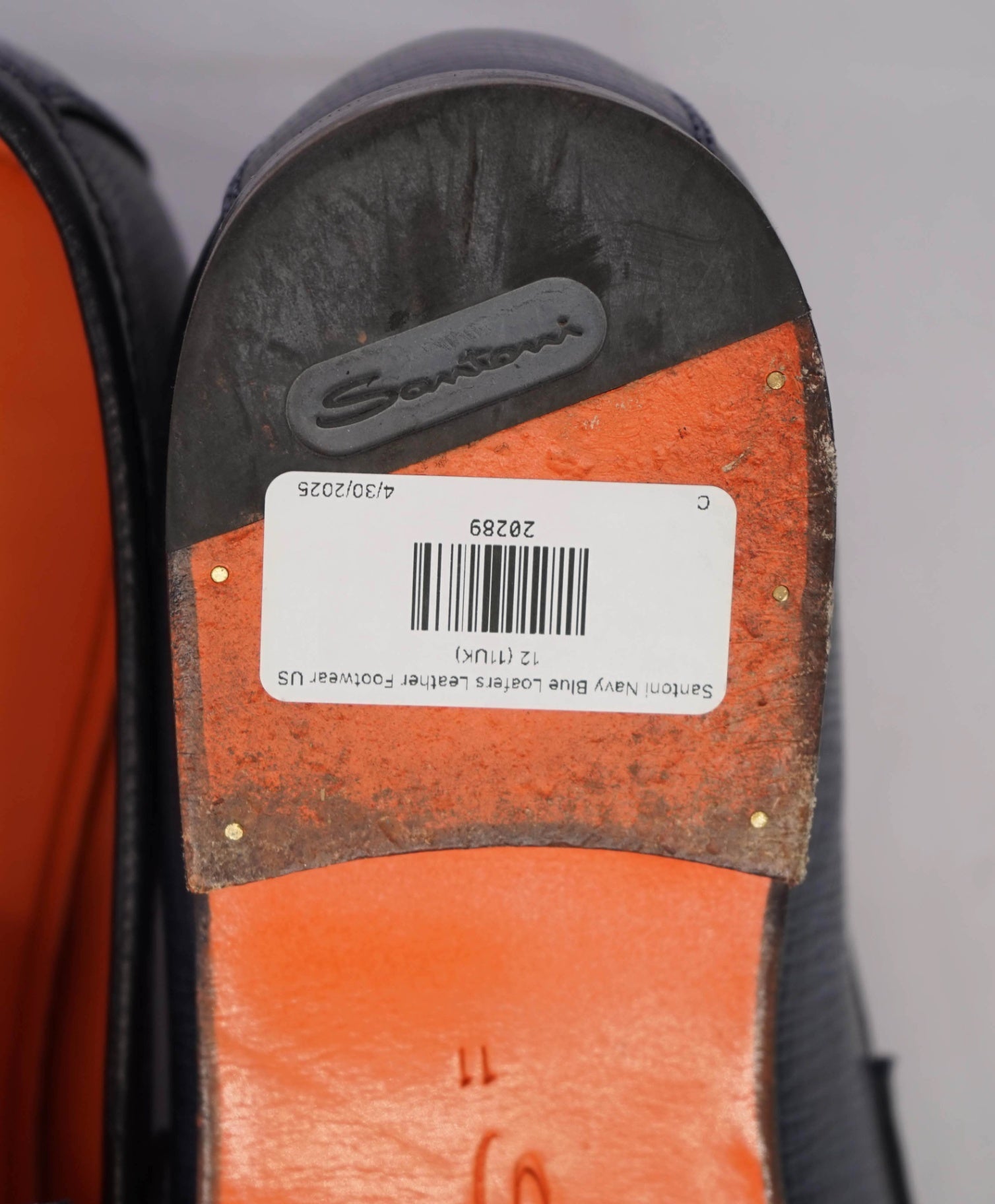 $950 Santoni Blue "GOODYEAR" Loafers Leather US 12 (11UK)