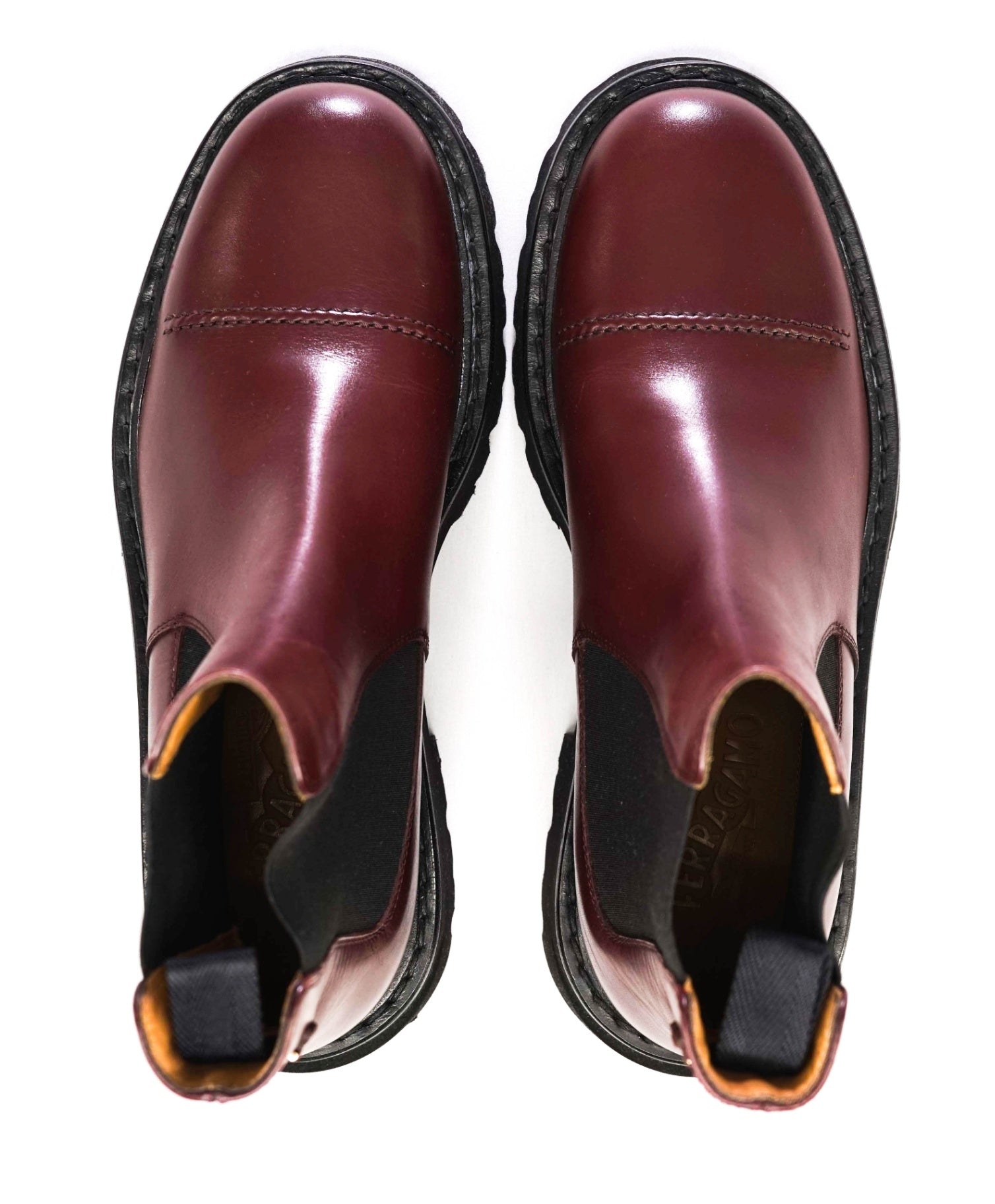 $950 Salvatore Ferragamo Oxblood "GEORGE 2"Chelsea Boots US 8 M