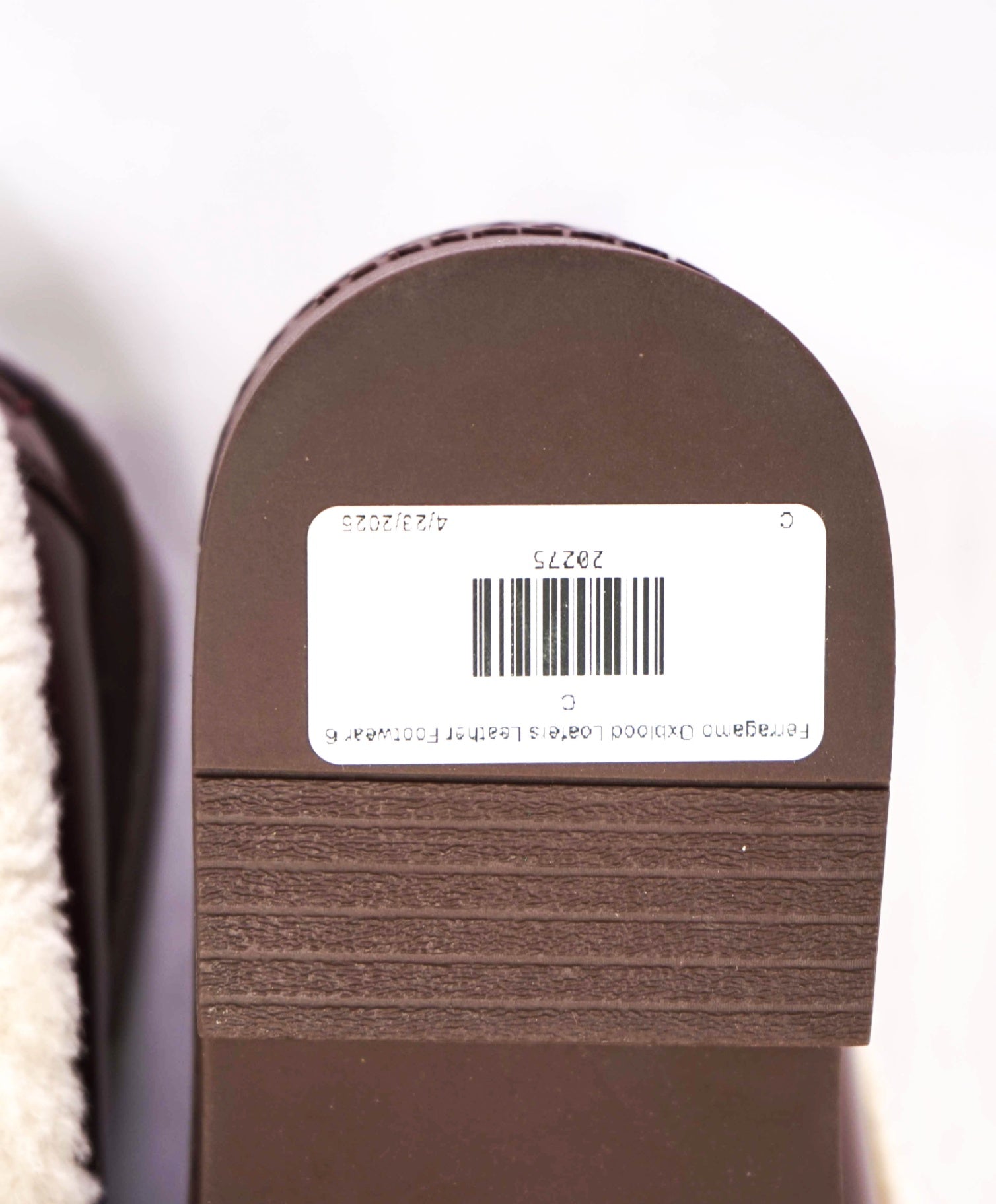 $1,190 Ferragamo Vara Bow Genuine Shearling Lined Loafer 6 C