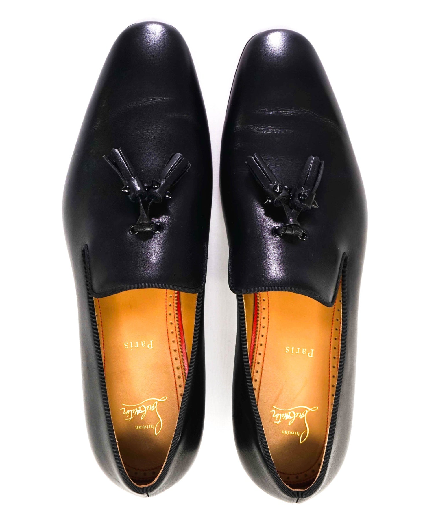 $1,095 CHRISTIAN LOUBOUTIN - *Dandelion* Spike Tassel Leather Loafers - US 12.5 (45.5EU)