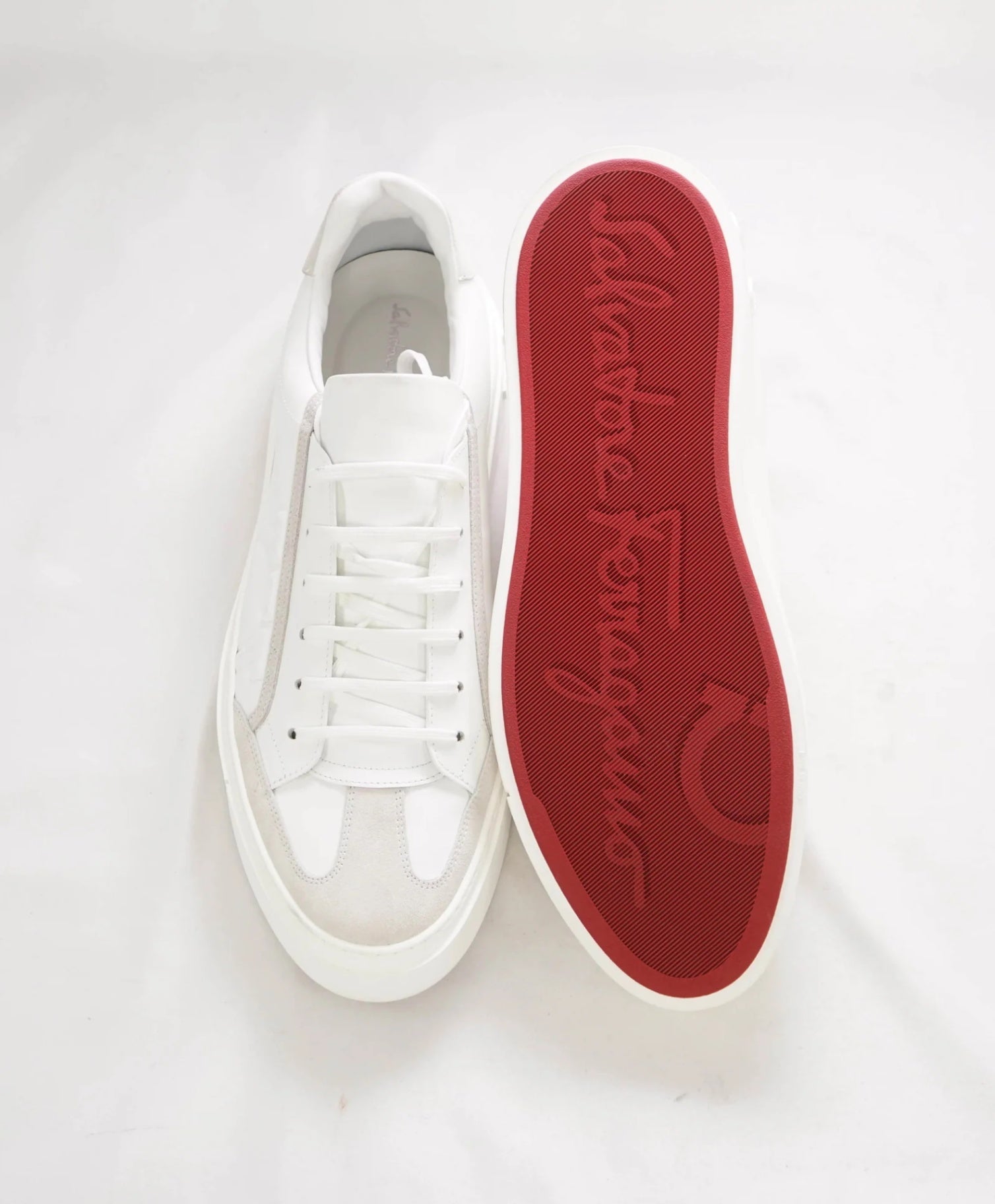 $795 SALVATORE FERRAGAMO - *BORG 5* White Gancini Sneaker - 11 M US